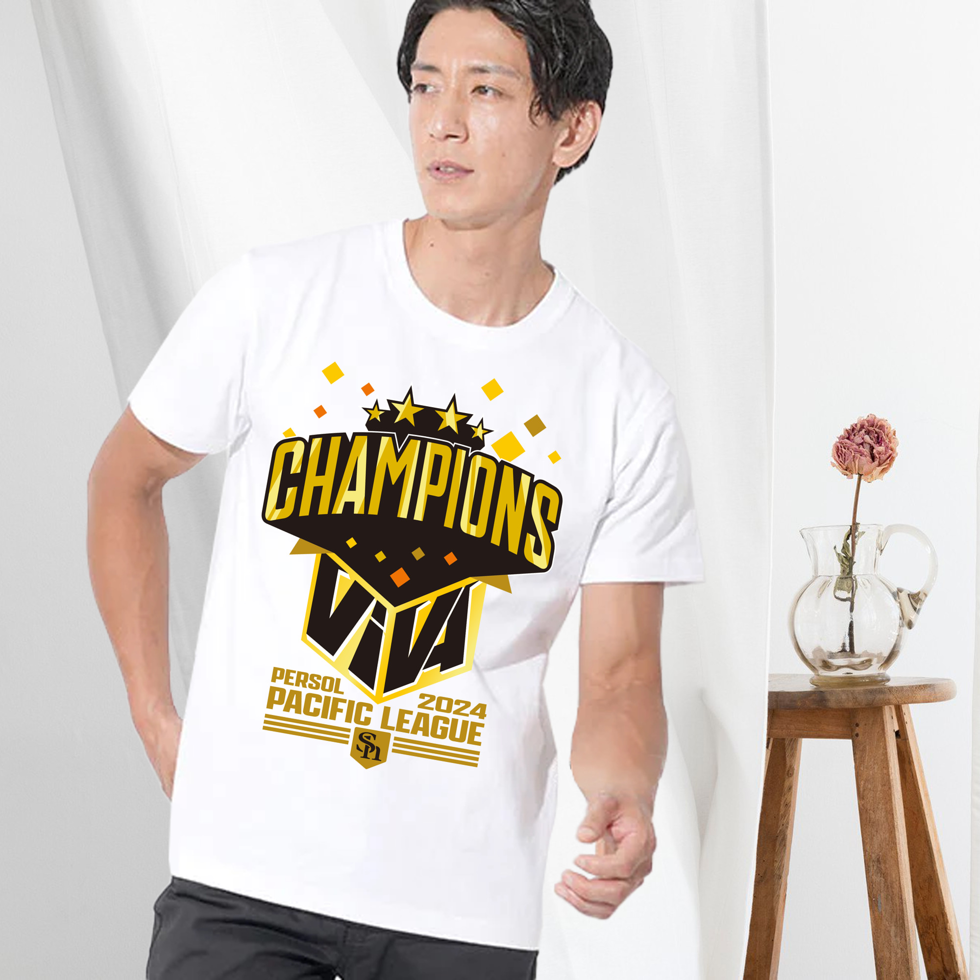 FUKUOKA SOFTBANK HAWKS PERSOL PACIFIC LEAGUE 2024 CHAMPIONS EMBLEM Logo