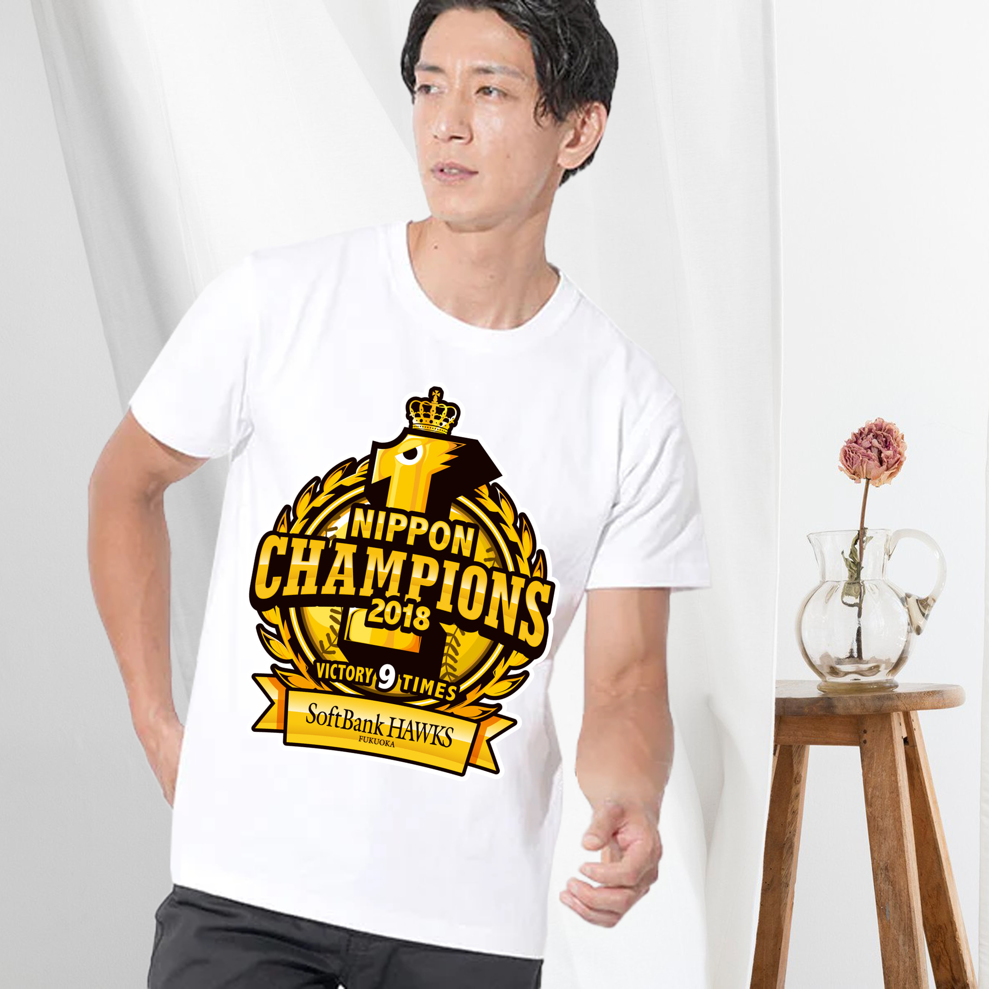 FUKUOKA SOFTBANK HAWKS 2018 NIPPON CHAMPIONS Logo