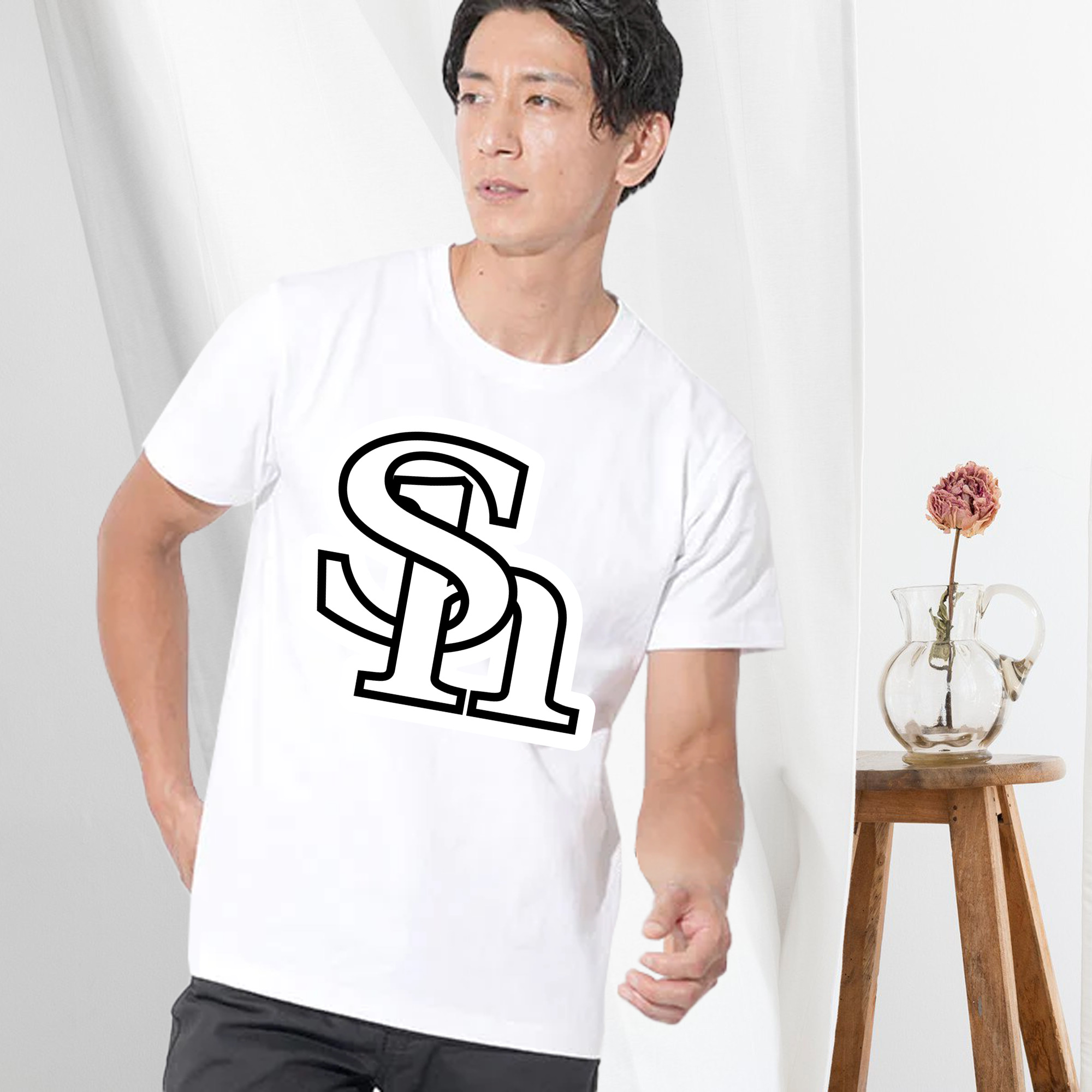 FUKUOKA SOFTBANK HAWKS SYMBOL APPLICATION BLACK AND WHITE Logo