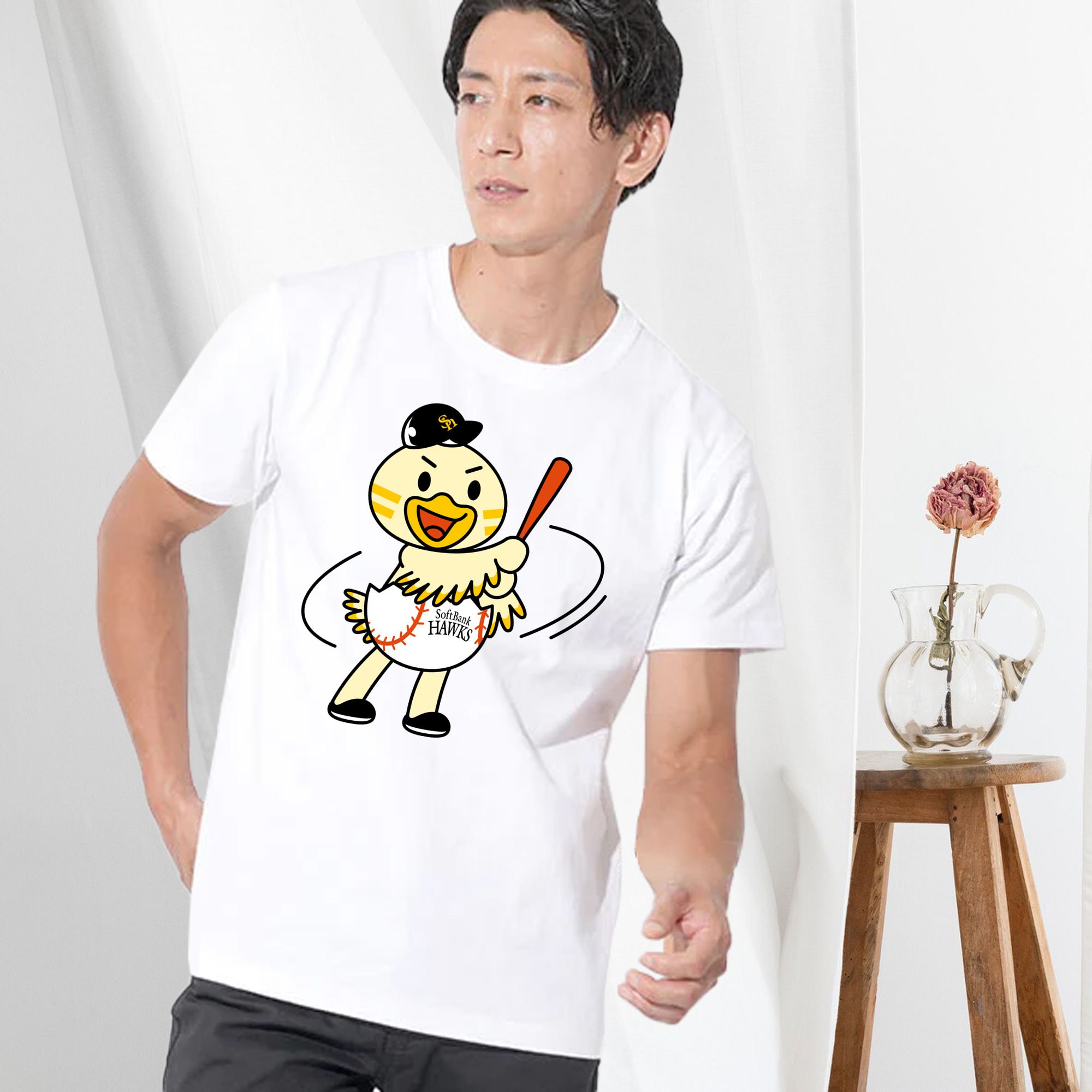 FUKUOKA SOFTBANK HAWKS MASCOT HINAMARU APPLICATION BATTING Logo