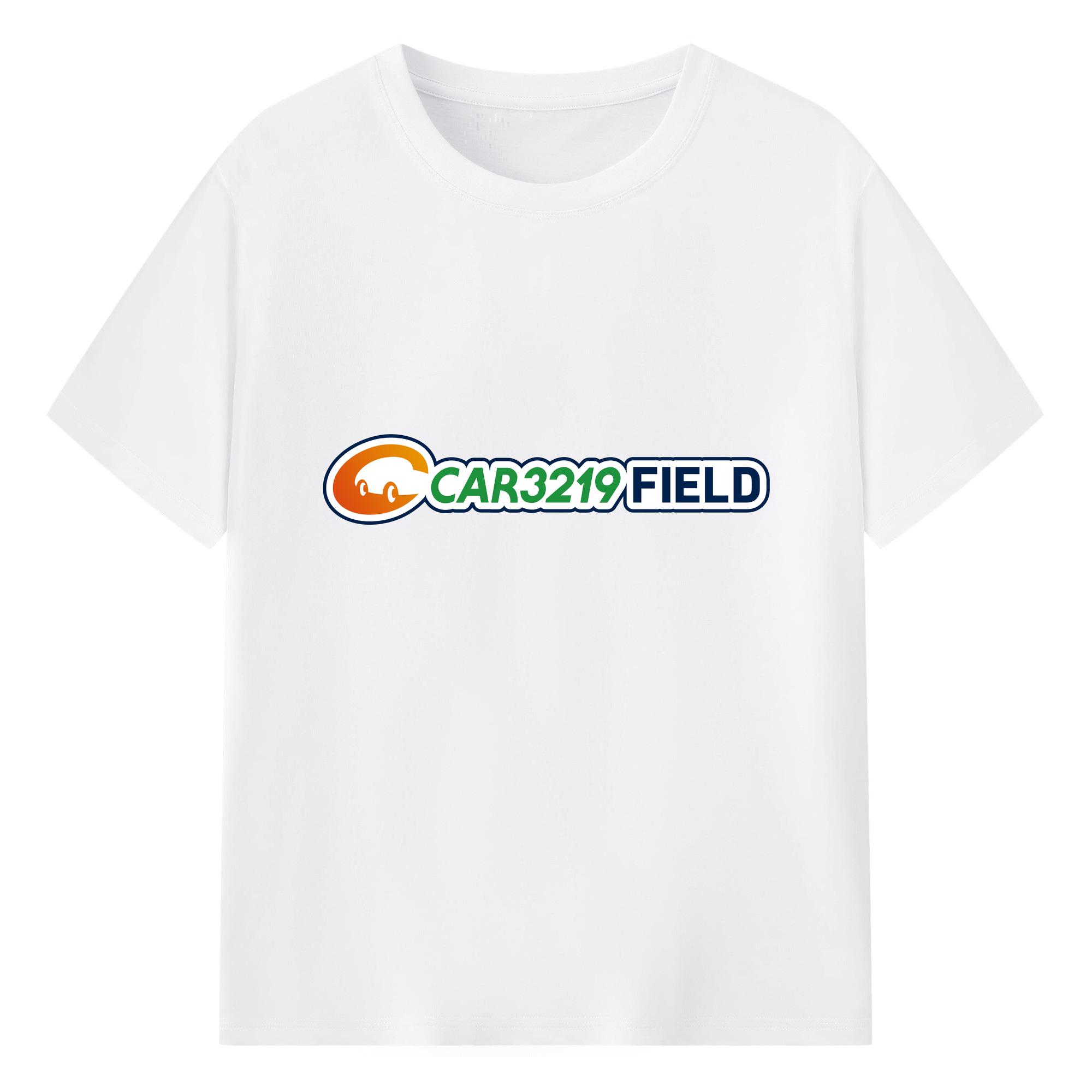 CAR3219 FIELD EMBLEM APPLICATION OUTLINE Logo - 綿100％ 半袖Tシャツ ・ フロントプリント ・ 快適 通気性 ・ 日常使い 散歩 スポーツ用