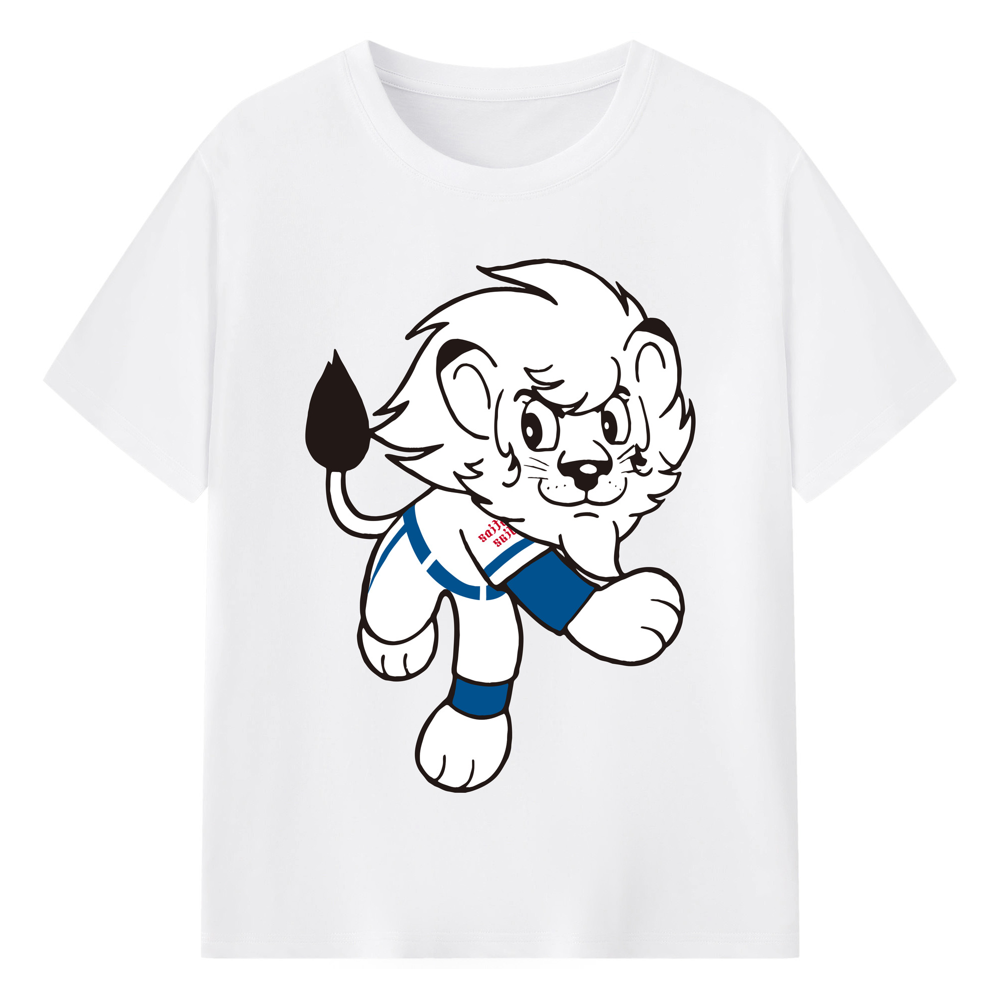 SAITAMA SEIBU LIONS MASCOT LEO APPLICATION PITCHING 2010s EARLY Logo - 綿100％ 半袖Tシャツ ・ フロントプリント ・ 快適 通気性 ・ 日常使い 散歩 スポーツ用