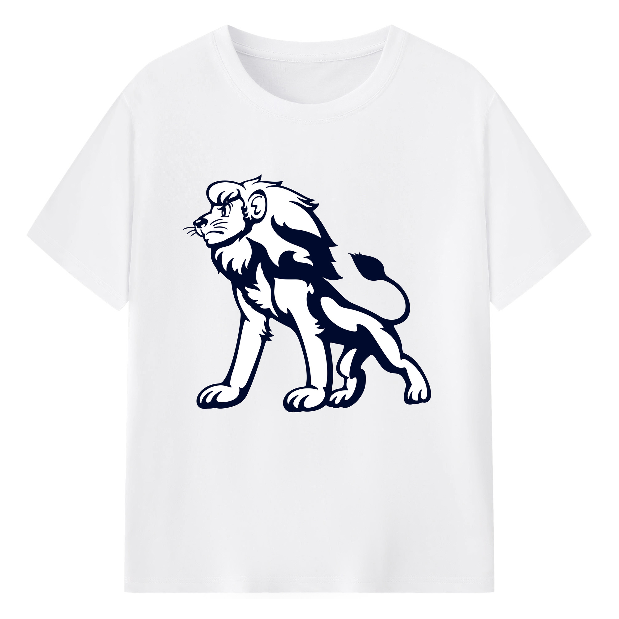 SAITAMA SEIBU LIONS Lion Character Logo - 綿100％ 半袖Tシャツ ・ フロントプリント ・ 快適 通気性 ・ 日常使い 散歩 スポーツ用
