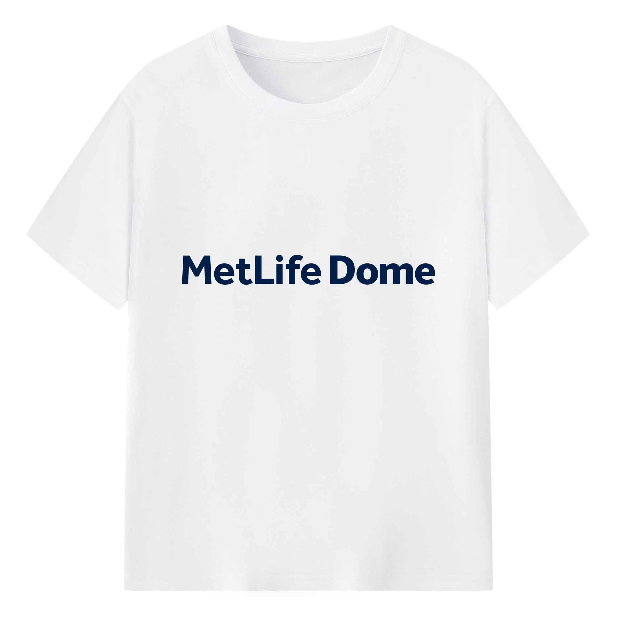 METLIFE DOME Logo - 綿100％ 半袖Tシャツ ・ フロントプリント ・ 快適 通気性 ・ 日常使い 散歩 スポーツ用