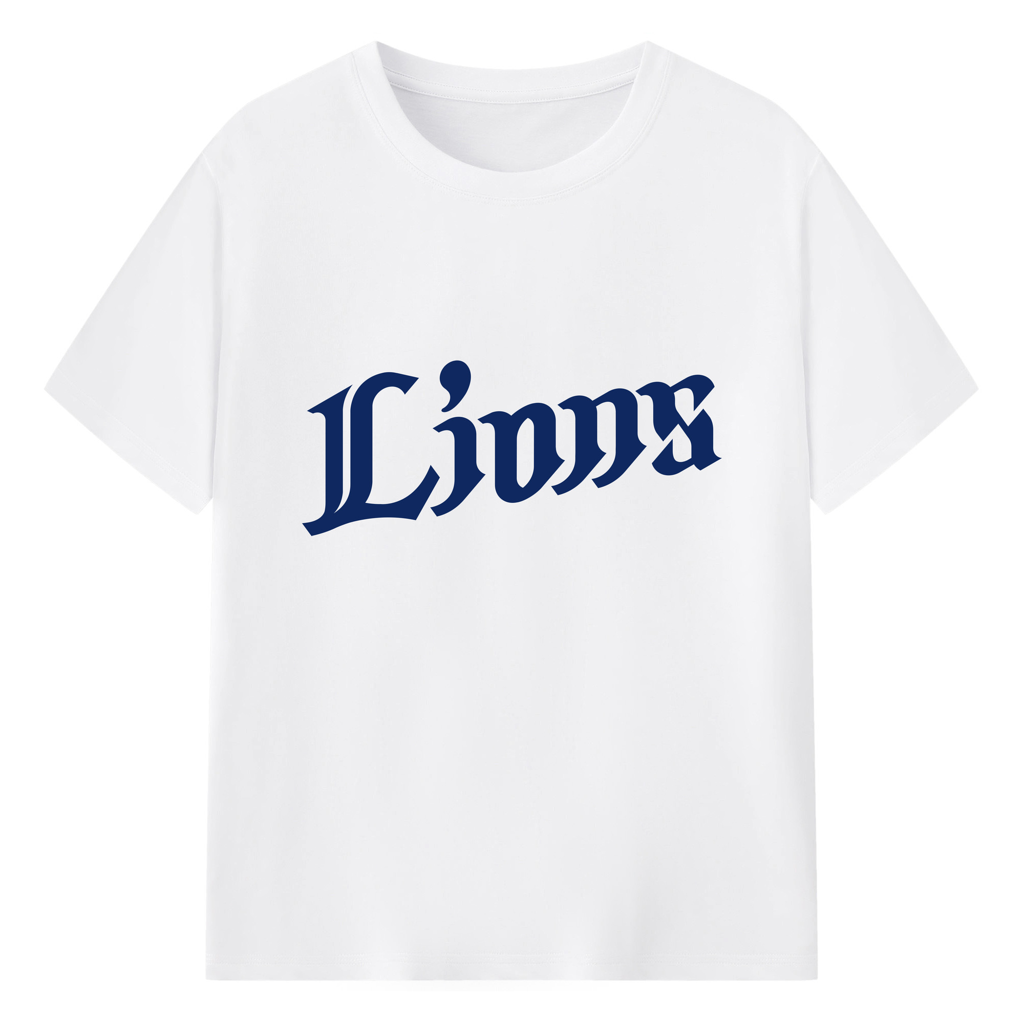 Saitama Seibu Lions Word Mark Logo - 綿100％ 半袖Tシャツ ・ フロントプリント ・ 快適 通気性 ・ 日常使い 散歩 スポーツ用