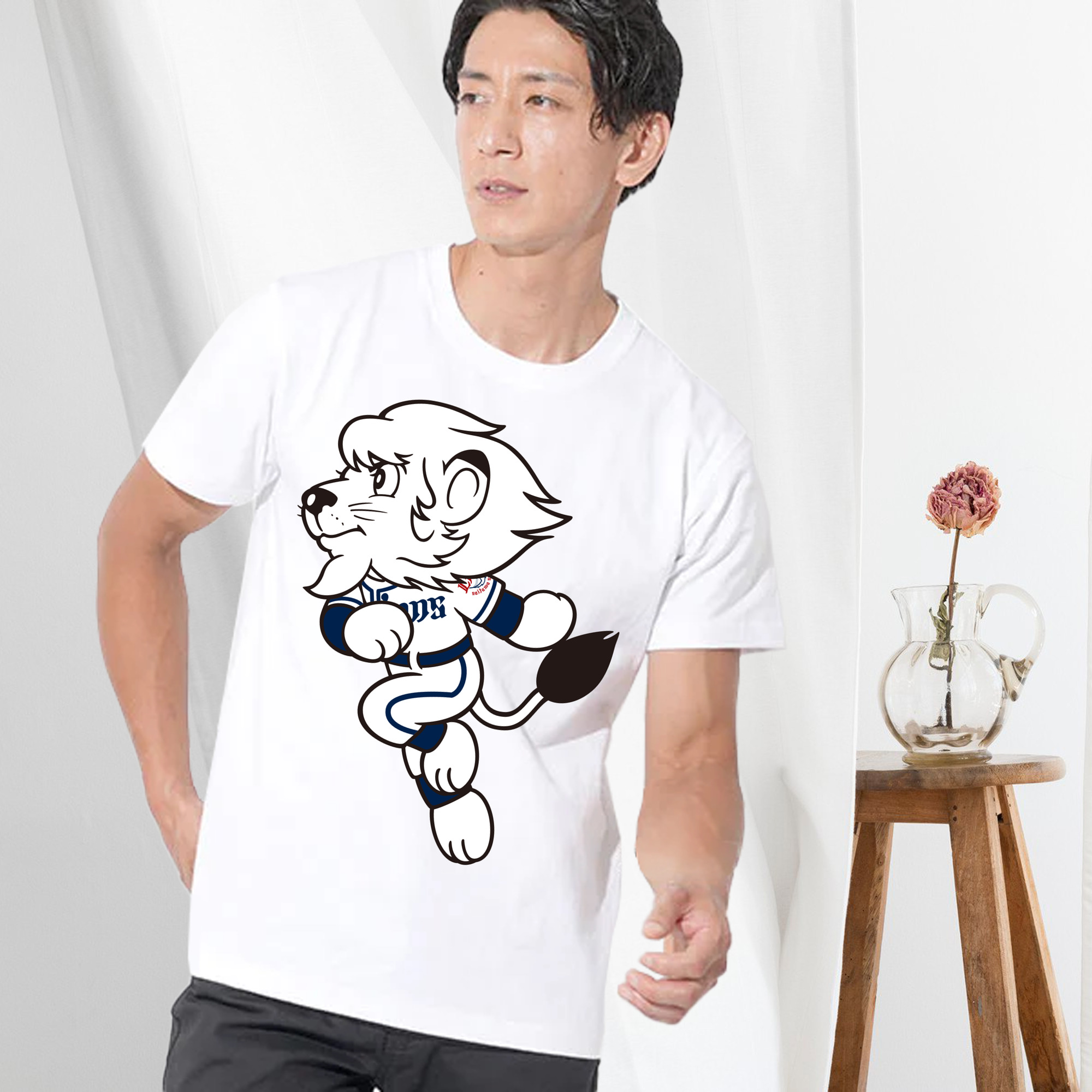 SAITAMA SEIBU LIONS MASCOT LEO APPLICATION RUNNING WE ARE THE ONE Logo