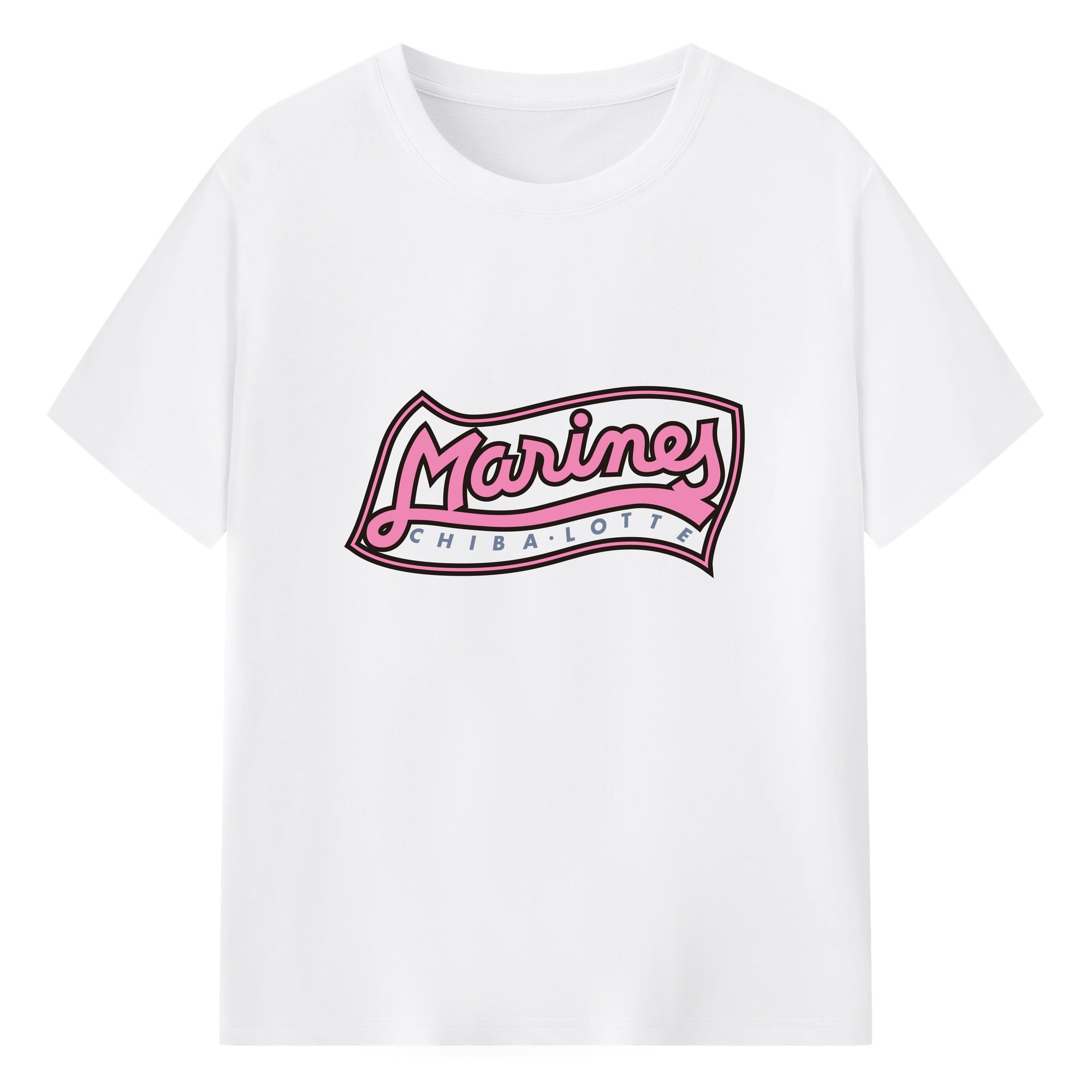 CHIBA LOTTE MARINES OLD Logo 1 - 綿100％ 半袖Tシャツ ・ フロントプリント ・ 快適 通気性 ・ 日常使い 散歩 スポーツ用