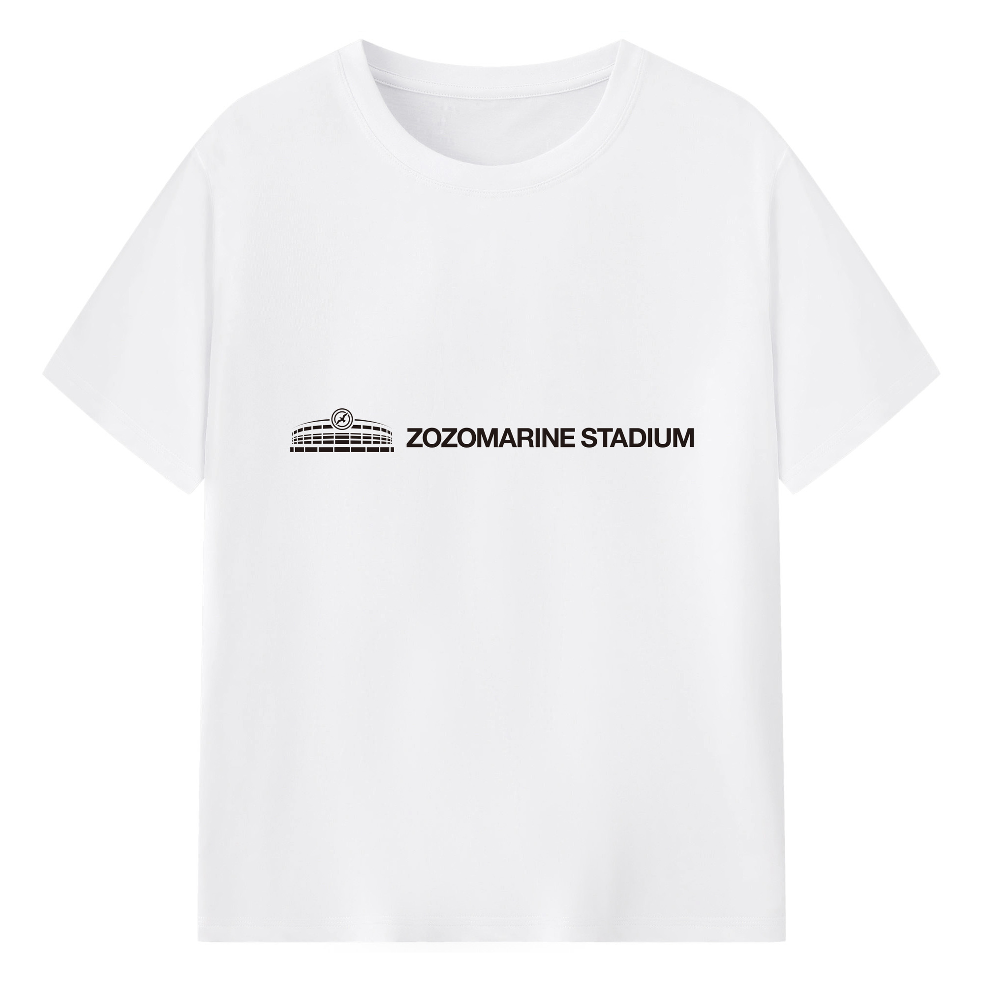 ZOZO MARINE STADIUM Logo - 綿100％ 半袖Tシャツ ・ フロントプリント ・ 快適 通気性 ・ 日常使い 散歩 スポーツ用