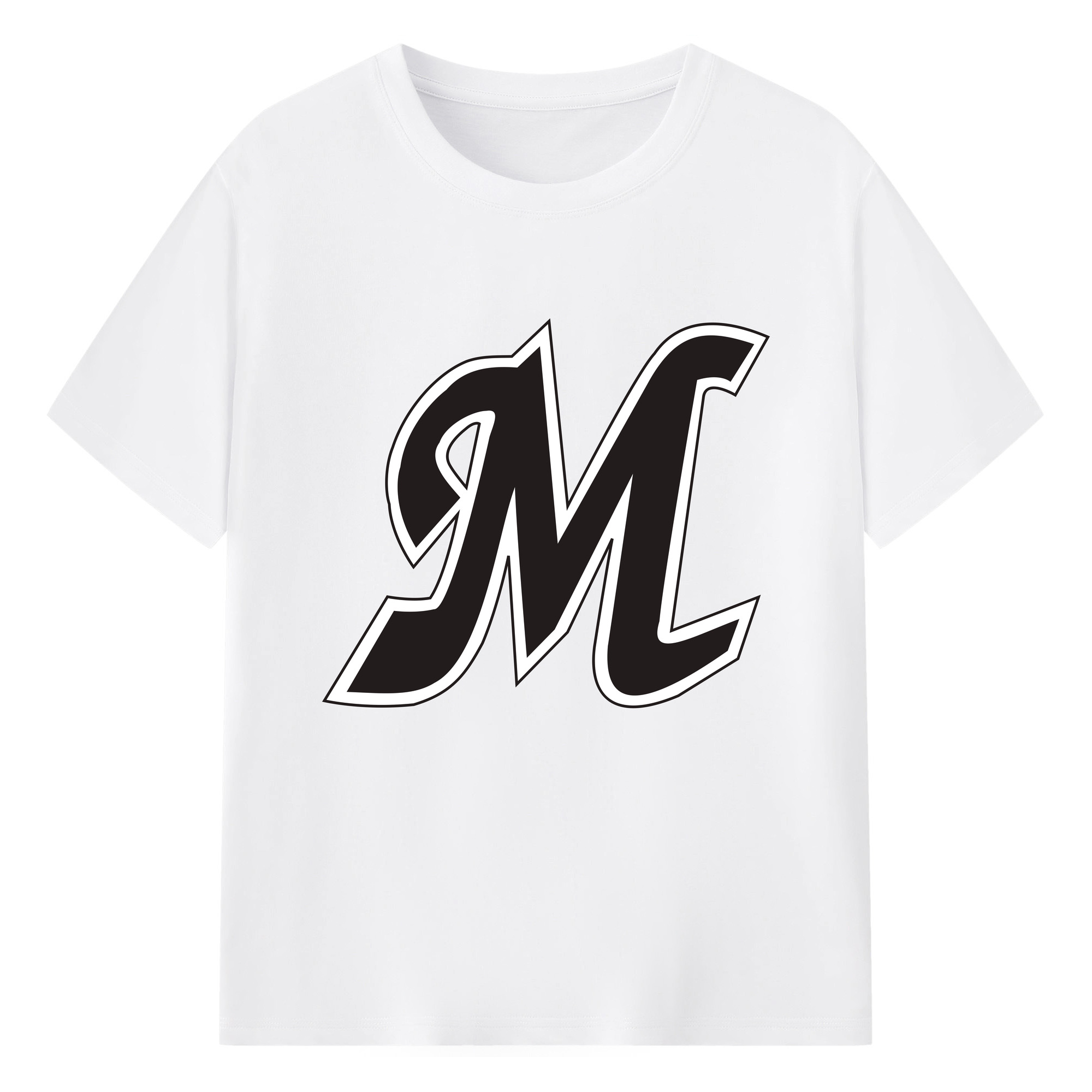 CHIBA LOTTE MARINES Emblem - 綿100％ 半袖Tシャツ ・ フロントプリント ・ 快適 通気性 ・ 日常使い 散歩 スポーツ用