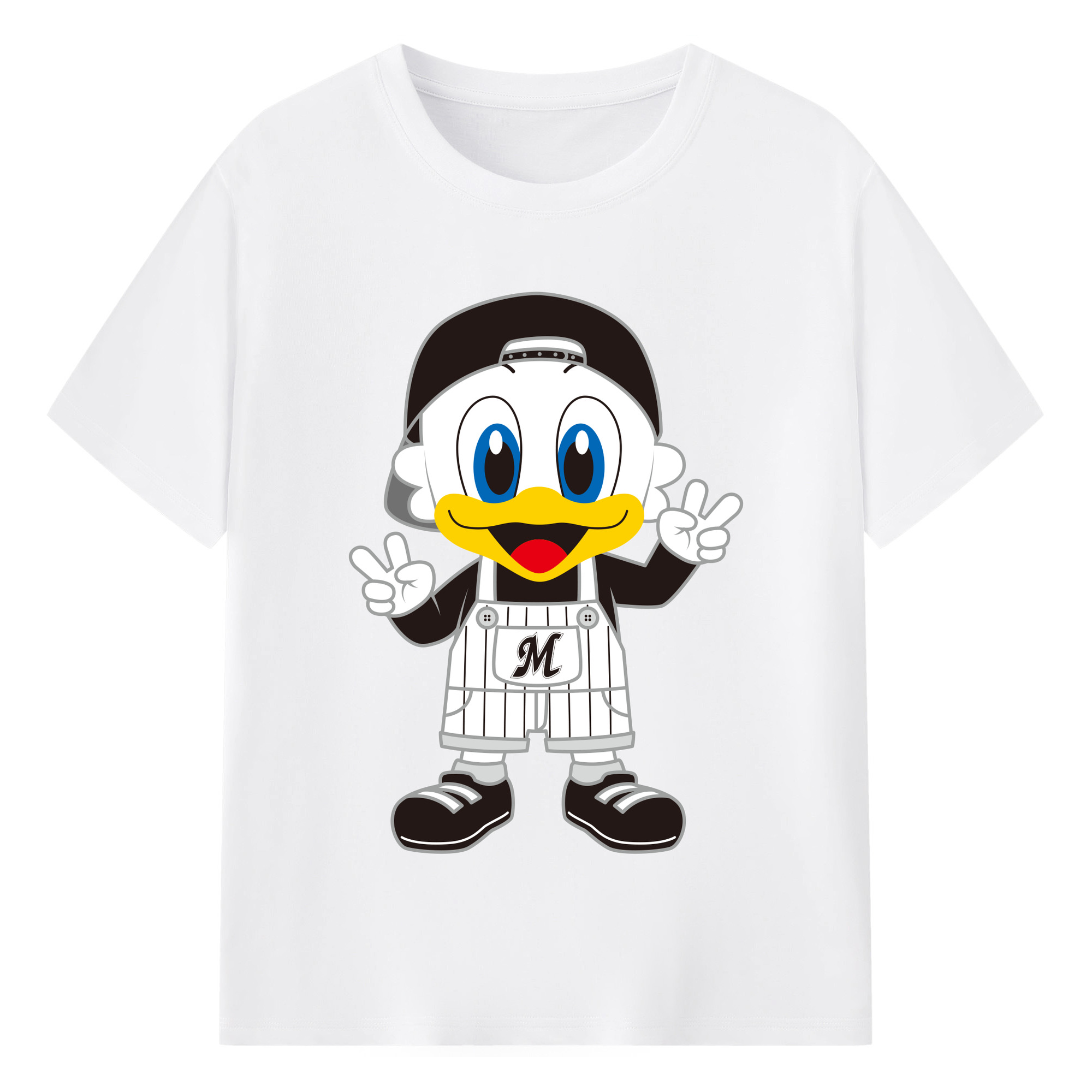 CHIBA LOTTE MARINES MASCOT ZU-CHAN 2022 Logo - 綿100％ 半袖Tシャツ ・ フロントプリント ・ 快適 通気性 ・ 日常使い 散歩 スポーツ用