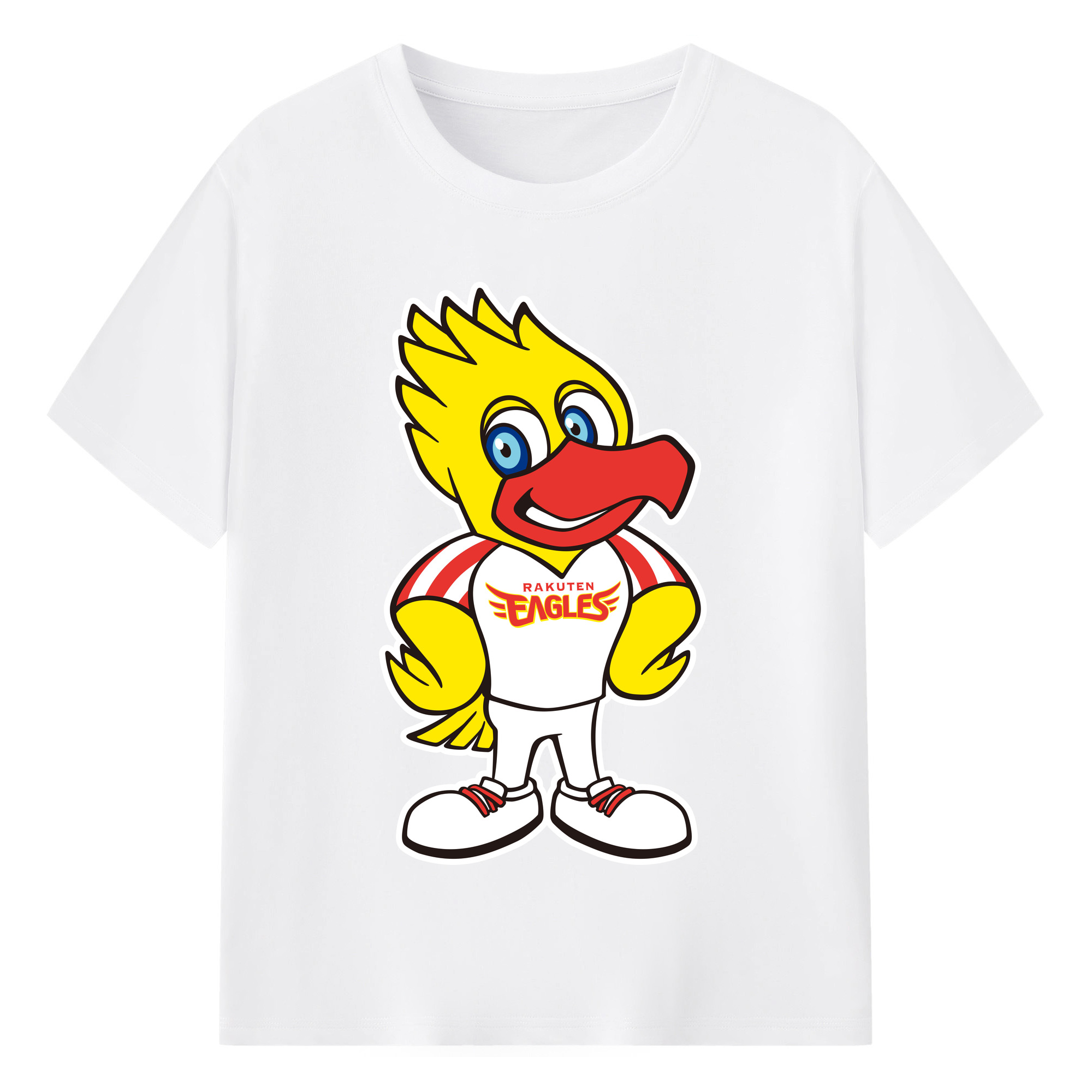 TOHOKU RAKUTEN GOLDEN EAGLES MASCOT CLUTCH - 綿100％ 半袖Tシャツ ・ フロントプリント ・ 快適 通気性 ・ 日常使い 散歩 スポーツ用
