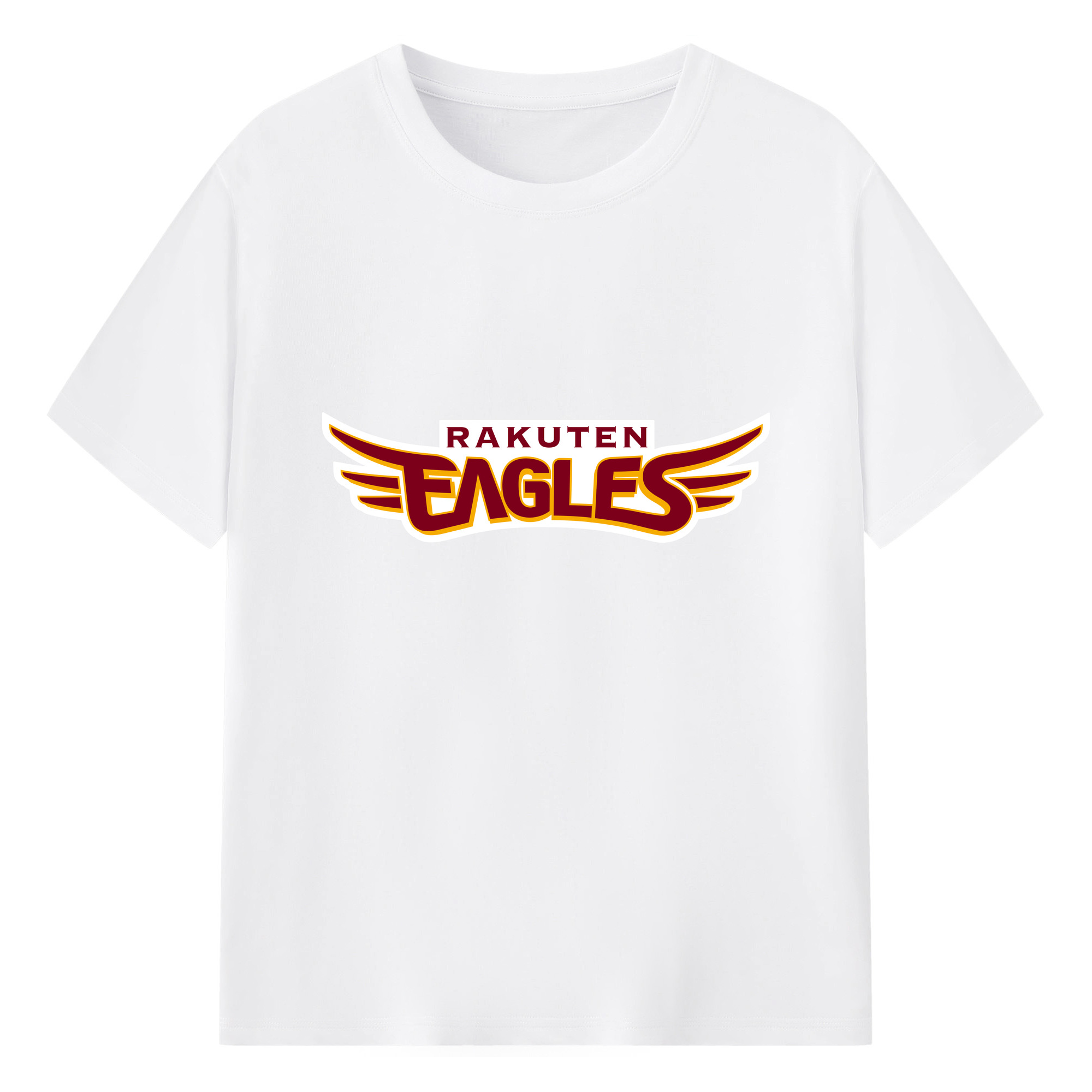 TOHOKU RAKUTEN GOLDEN EAGLES WORDMARK ORIGINAL BACKGROUND Logo - 綿100％ 半袖Tシャツ ・ フロントプリント ・ 快適 通気性 ・ 日常使い 散歩 スポーツ用
