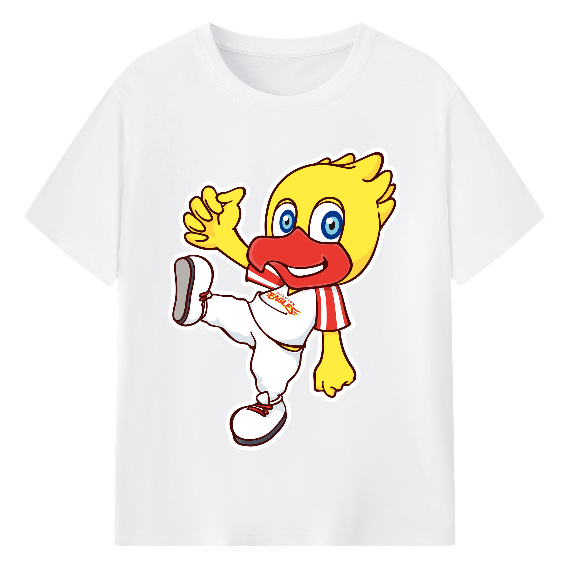 TOHOKU RAKUTEN GOLDEN EAGLES MASCOT SWITCH 2024 APPLICATION BEST THUMS-UP Logo - 綿100％ 半袖Tシャツ ・ フロントプリント ・ 快適 通気性 ・ 日常使い 散歩 スポーツ用