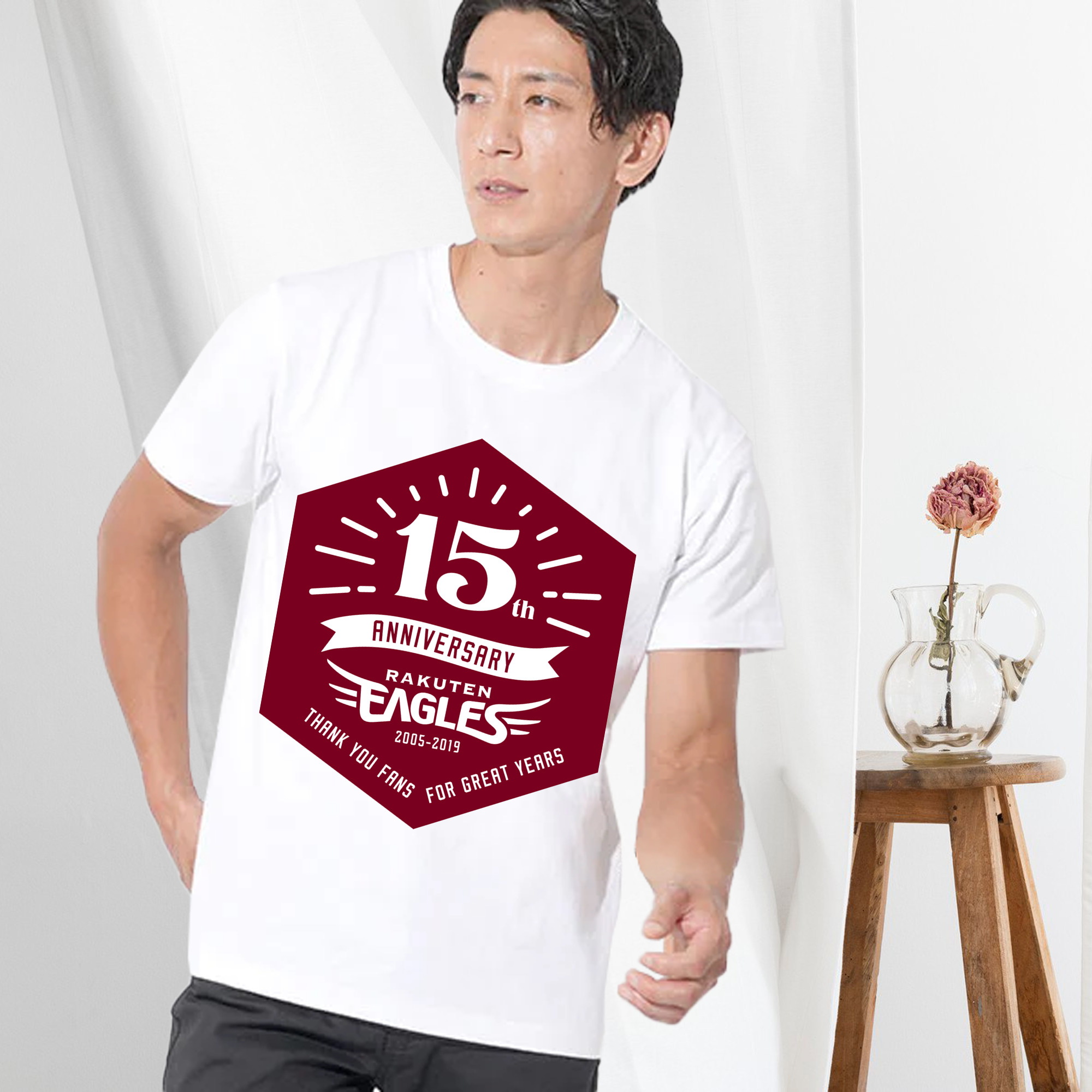 TOHOKU RAKUTEN GOLDEN EAGLES 15TH ANNIVERSARY BACKGROUND Logo
