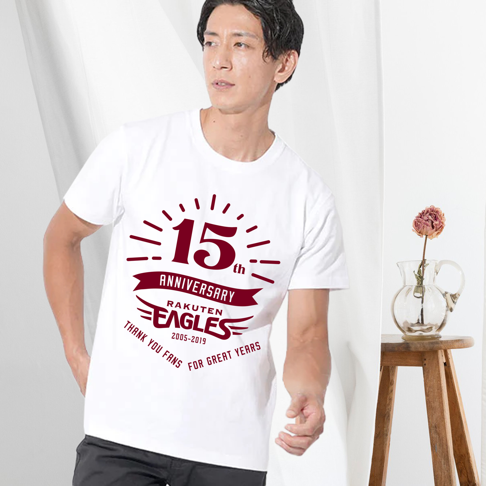 TOHOKU RAKUTEN GOLDEN EAGLES 15TH ANNIVERSARY Logo