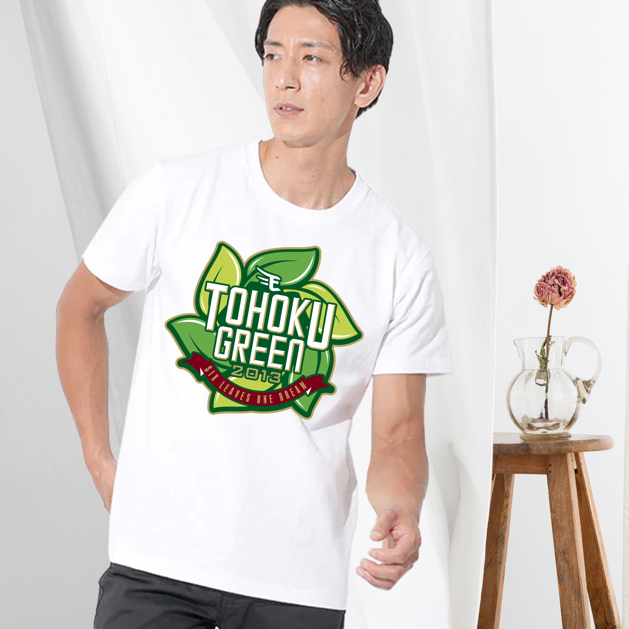 TOHOKU RAKUTEN GOLDEN EAGLES TOHOKU GREEN 2013 SIX LEAVES ONE DREAM Logo