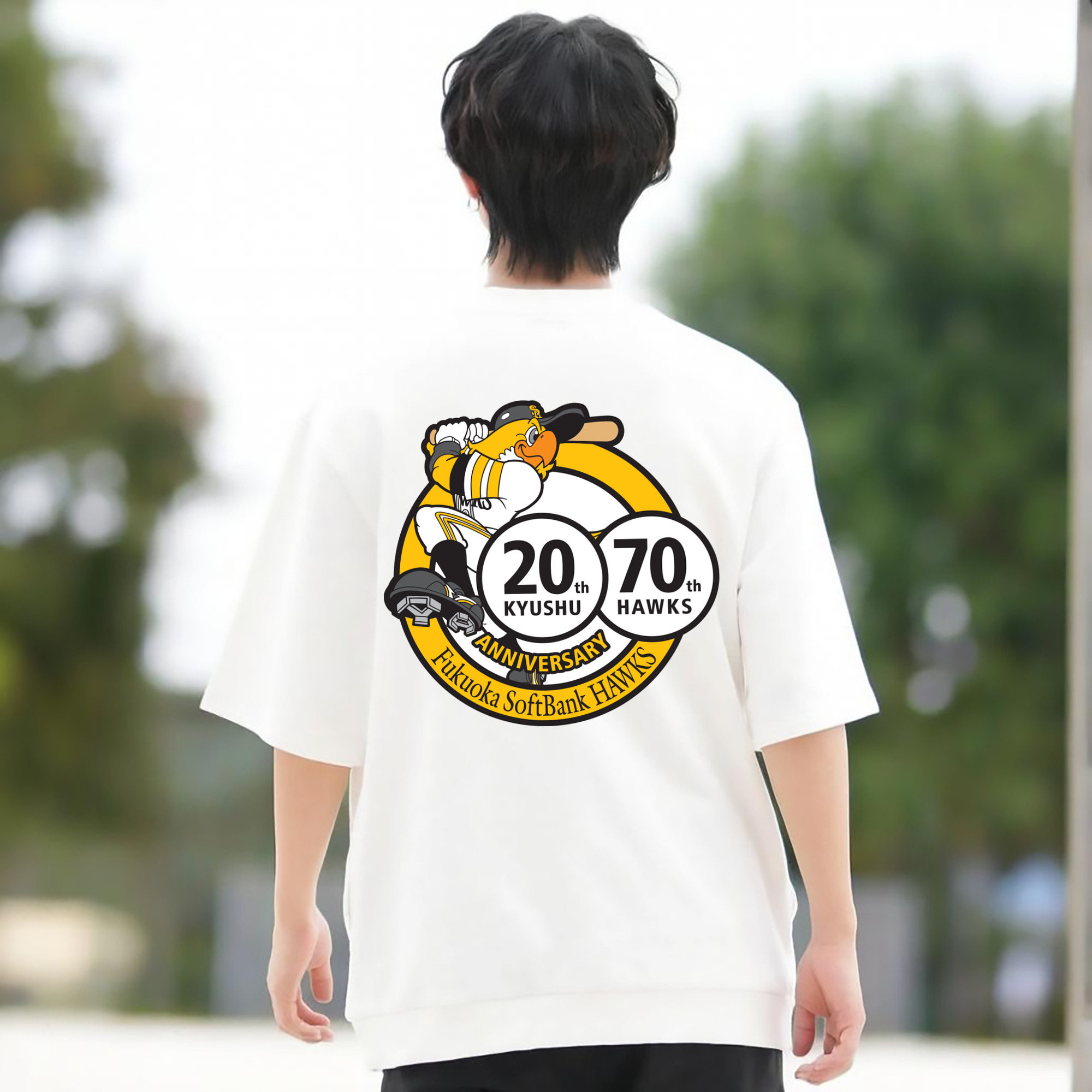 FUKUOKA SOFTBANK HAWKS 20TH KYUSHU 70TH HAWKS ANNIVERSARY EMBLEM Logo