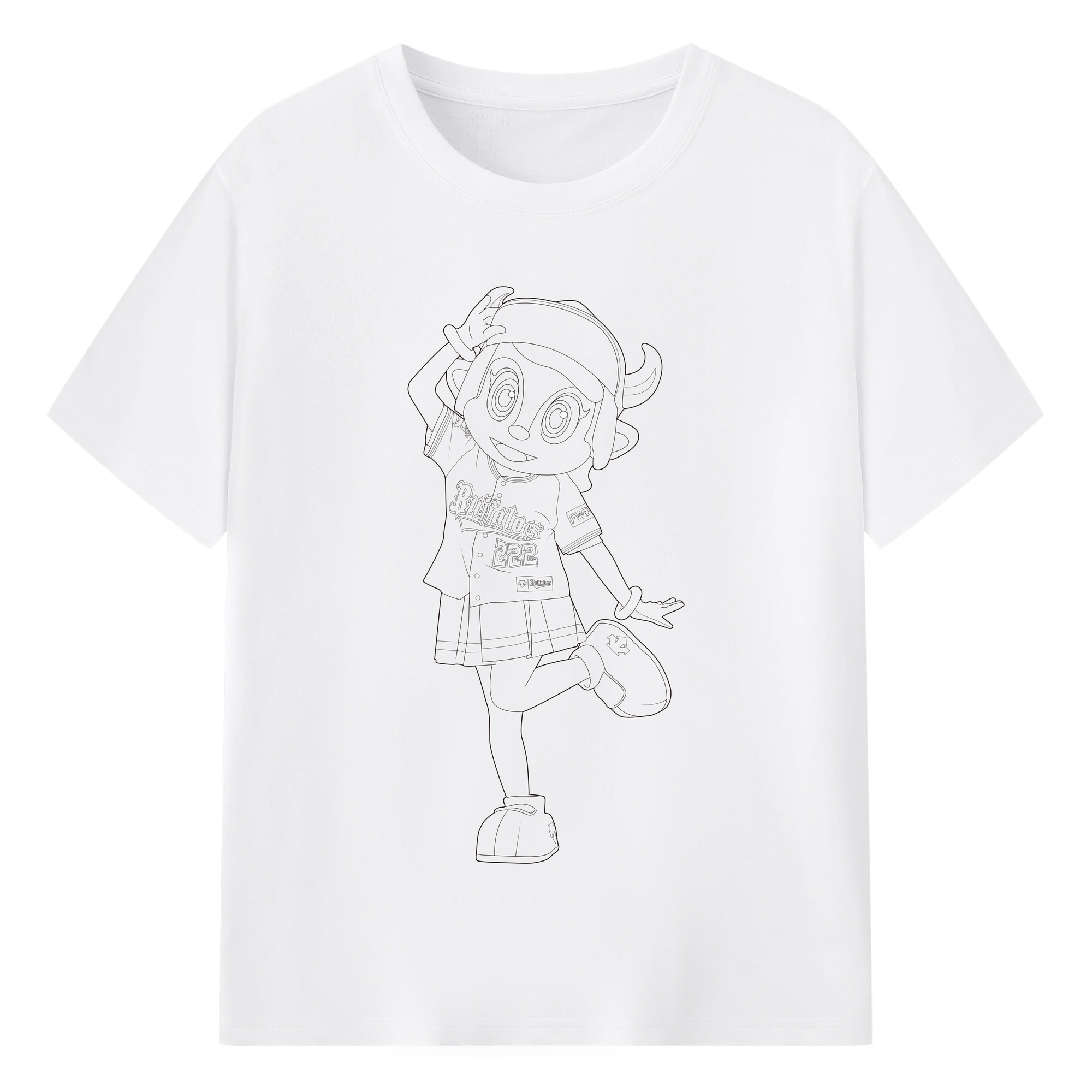 ORIX BUFFALOES MASCOT BUFFALO BELL APPLICATION NO COLORED LONG VERSION Logo - 綿100％ 半袖Tシャツ ・ フロントプリント ・ 快適 通気性 ・ 日常使い 散歩 スポーツ用