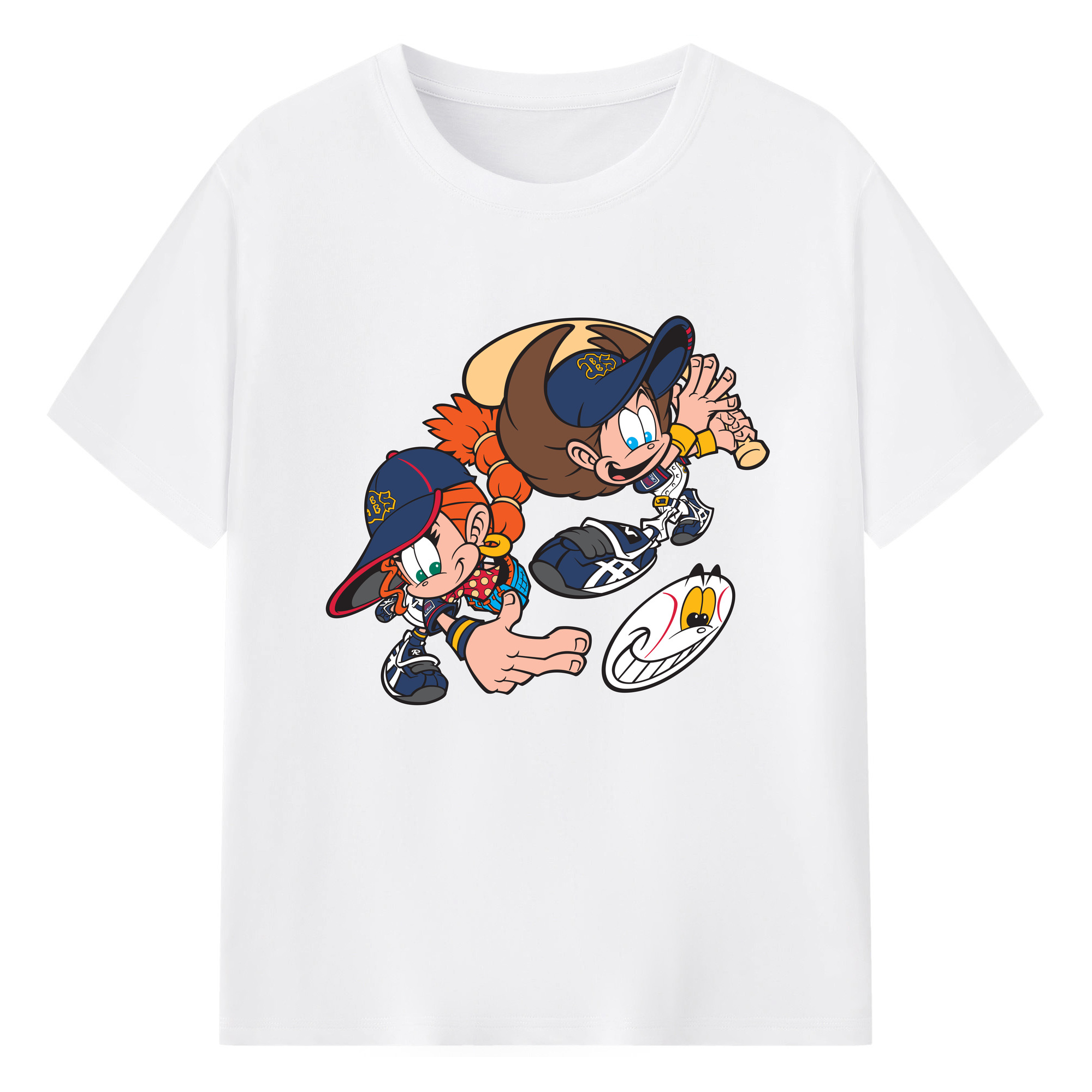ORIX BUFFALOES MASCOT NEPPIE RIPSEA APPLICATION Logo - 綿100％ 半袖Tシャツ ・ フロントプリント ・ 快適 通気性 ・ 日常使い 散歩 スポーツ用