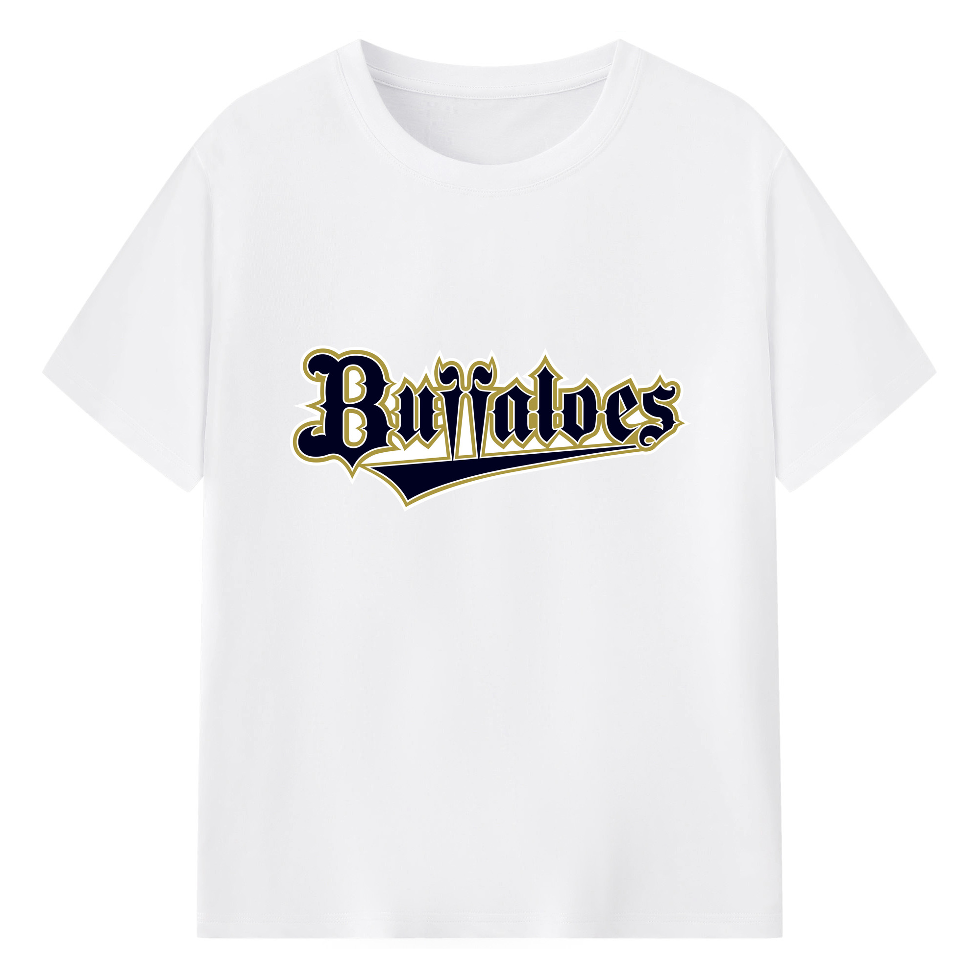 ORIX BUFFALOES NEW WORDMARK 2019 Logo - 綿100％ 半袖Tシャツ ・ フロントプリント ・ 快適 通気性 ・ 日常使い 散歩 スポーツ用