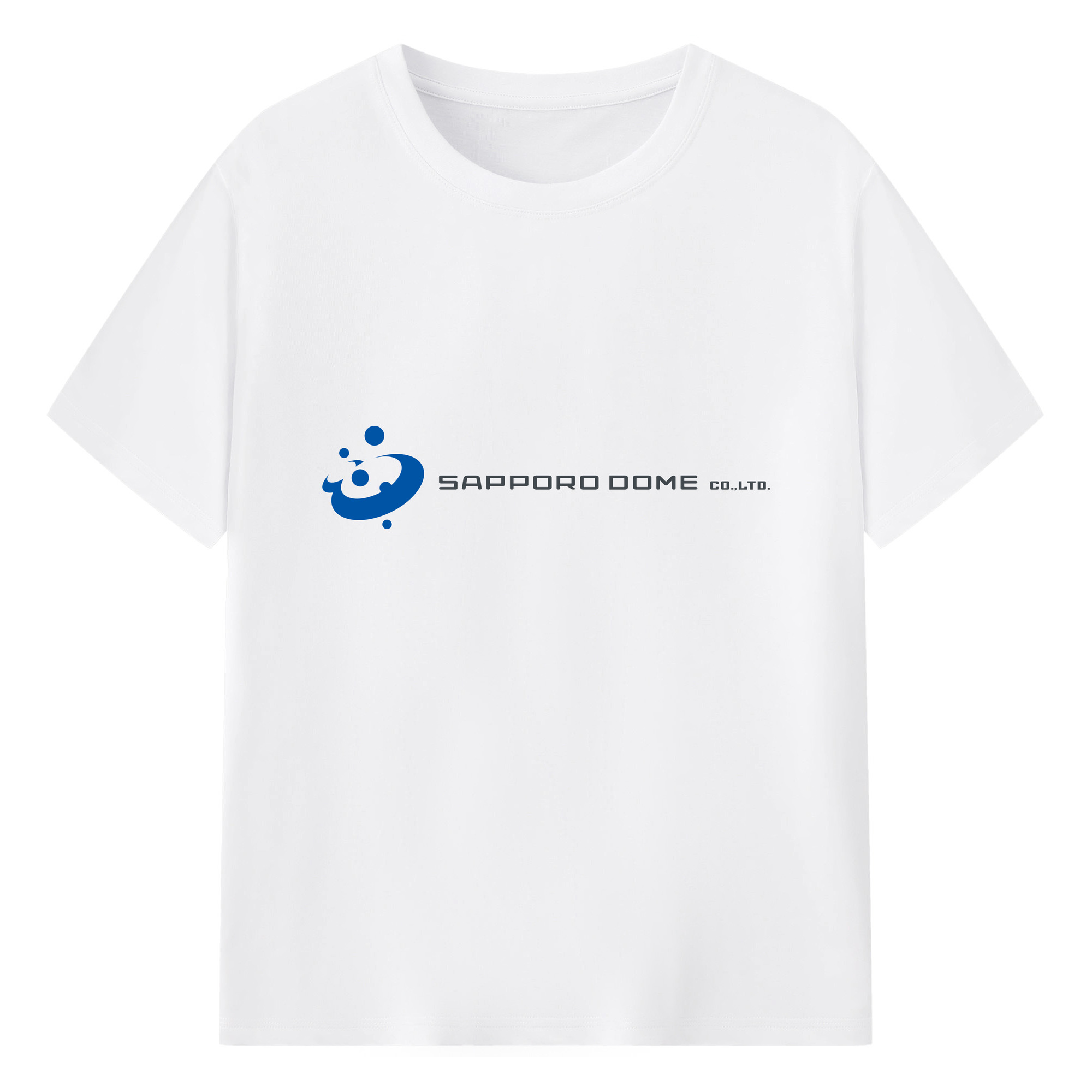 SAPPORO DOME Logo - 綿100％ 半袖Tシャツ ・ フロントプリント ・ 快適 通気性 ・ 日常使い 散歩 スポーツ用