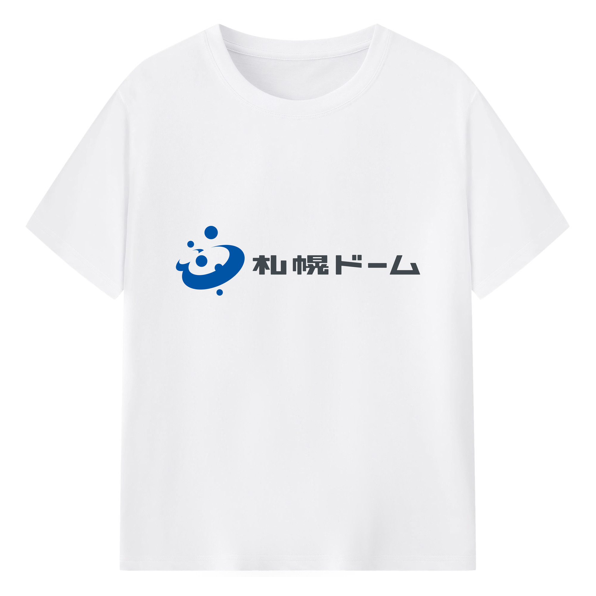 SAPPORO DOME JAPANESE Logo - 綿100％ 半袖Tシャツ ・ フロントプリント ・ 快適 通気性 ・ 日常使い 散歩 スポーツ用
