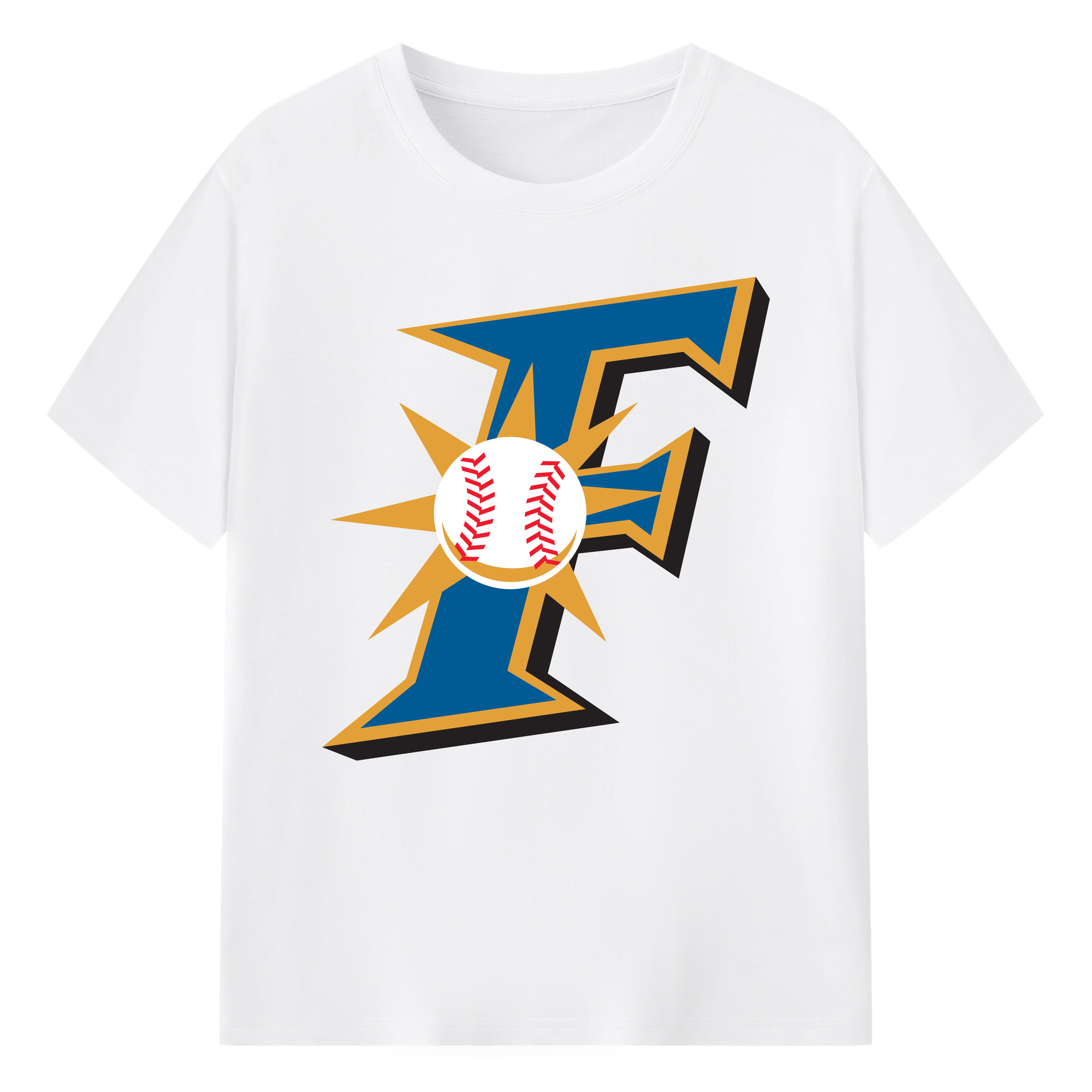 HOKKAIDO NIPPON-HAM FIGHTERS SYMBOL Logo - 綿100％ 半袖Tシャツ ・ フロントプリント ・ 快適 通気性 ・ 日常使い 散歩 スポーツ用