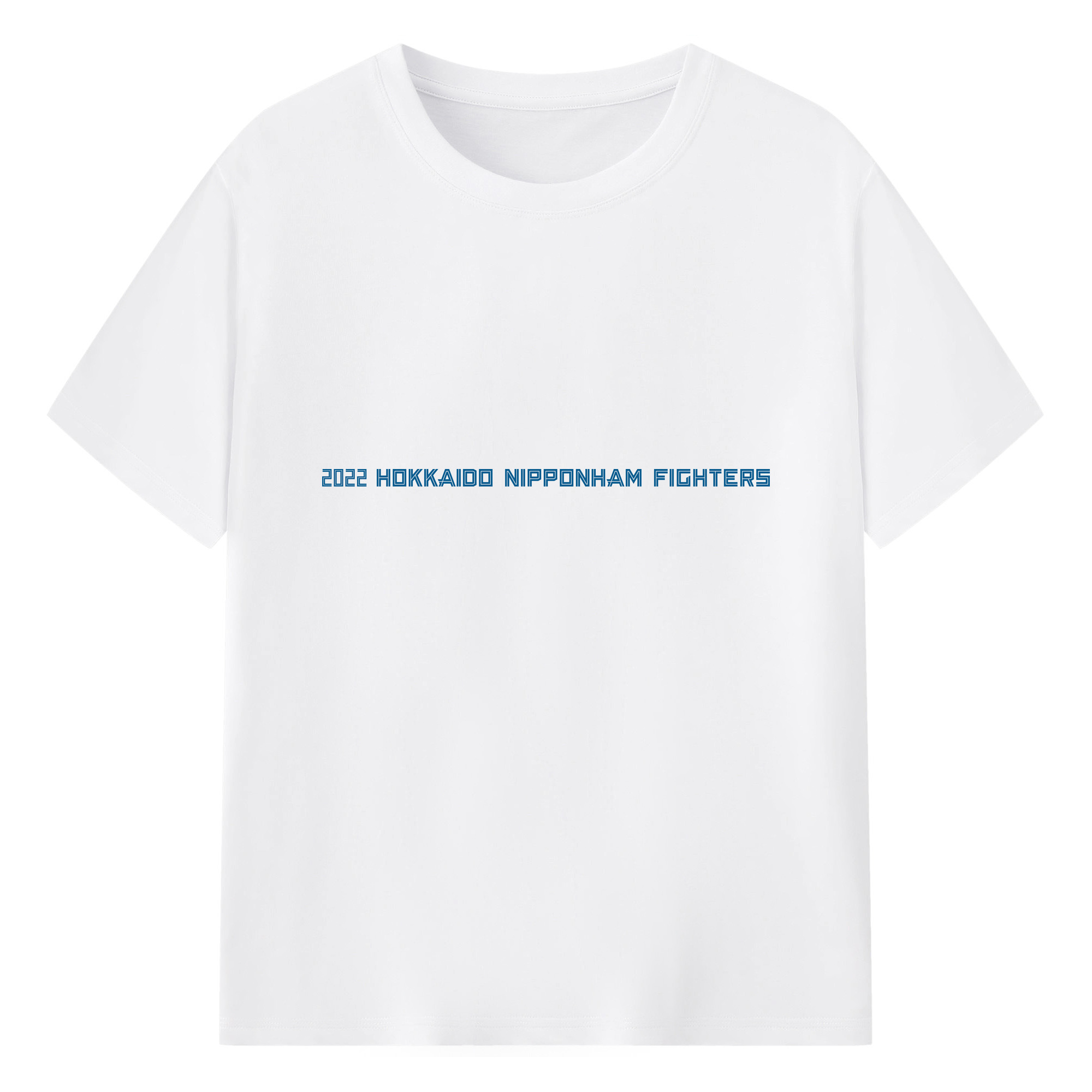 HOKKAIDO NIPPON-HAM FIGHTERS FONT 2022 Logo - 綿100％ 半袖Tシャツ ・ フロントプリント ・ 快適 通気性 ・ 日常使い 散歩 スポーツ用