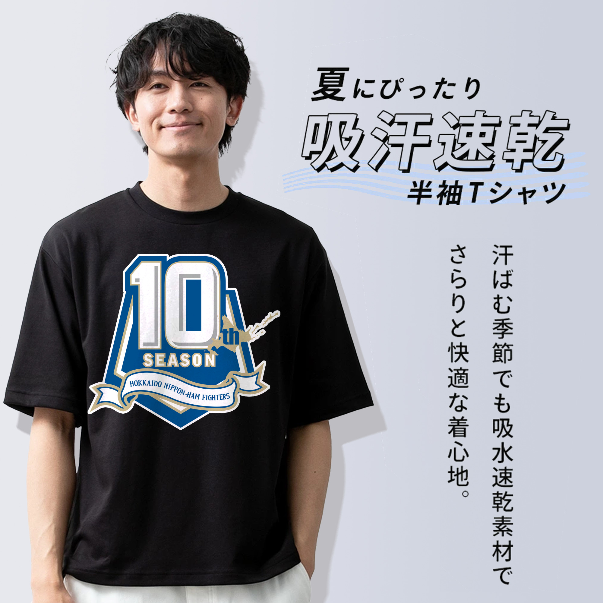 HOKKAIDO NIPPON-HAM FIGHTERS 10TH SEASON ANNIVERSARY Logo
