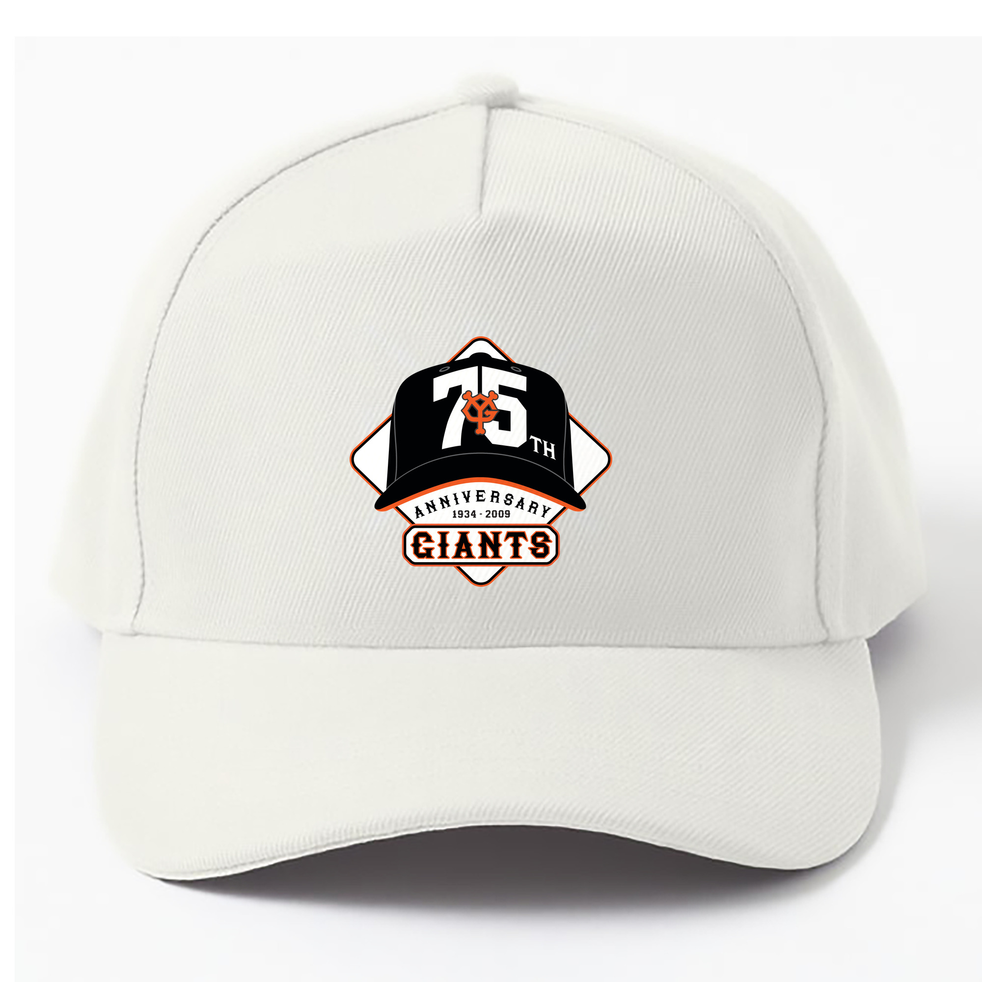 YOMIURI GIANTS 75TH ANNIVERSARY Logo - ベースボールキャップ ・ 綿100％ ・ 男女兼用 ・ スポーツ 帽子 ・ 日常使い 散歩 アウトドア 旅行用