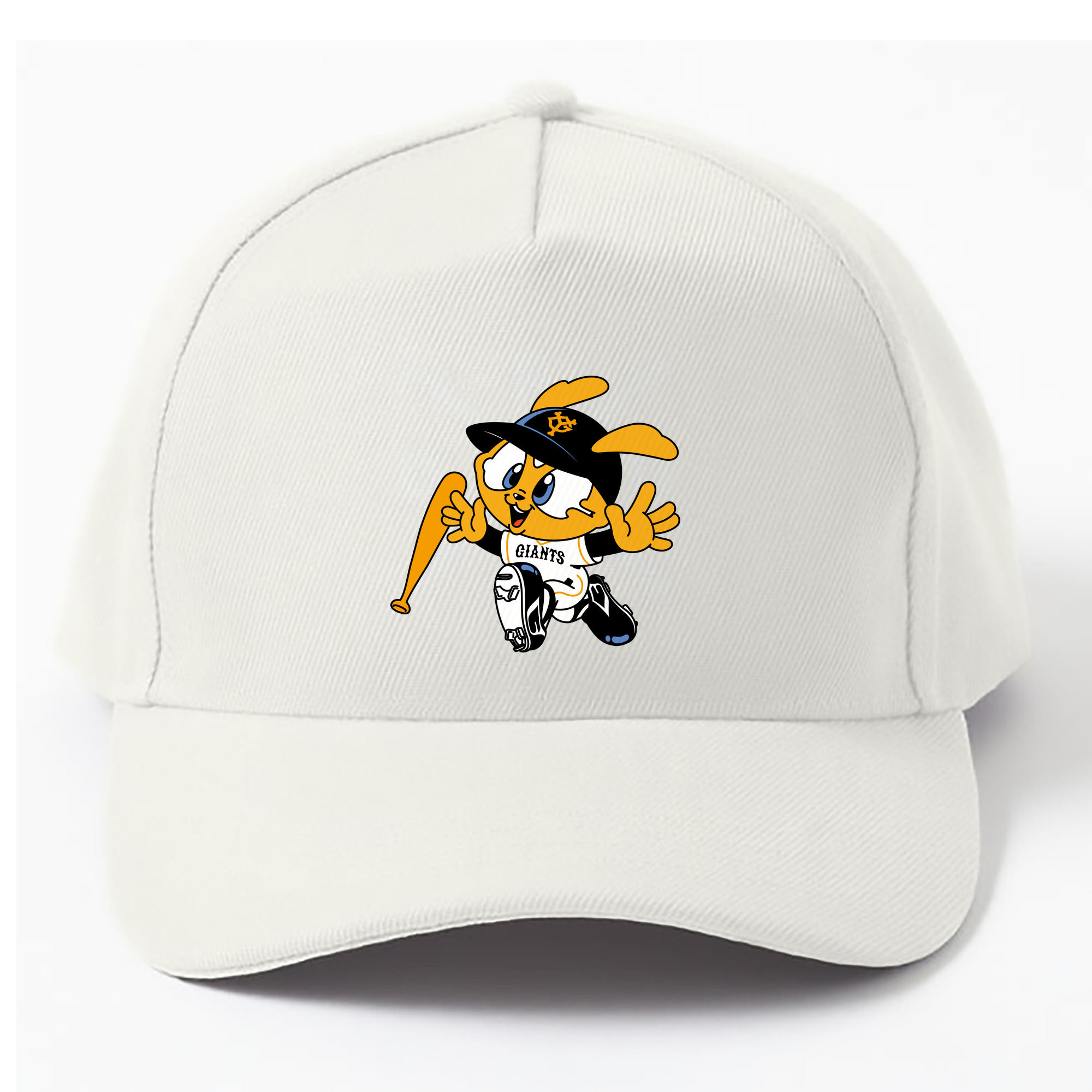YOMIURI GIANTS MASCOT APPLICATION Happy Logo - ベースボールキャップ ・ 綿100％ ・ 男女兼用 ・ スポーツ 帽子 ・ 日常使い 散歩 アウトドア 旅行用