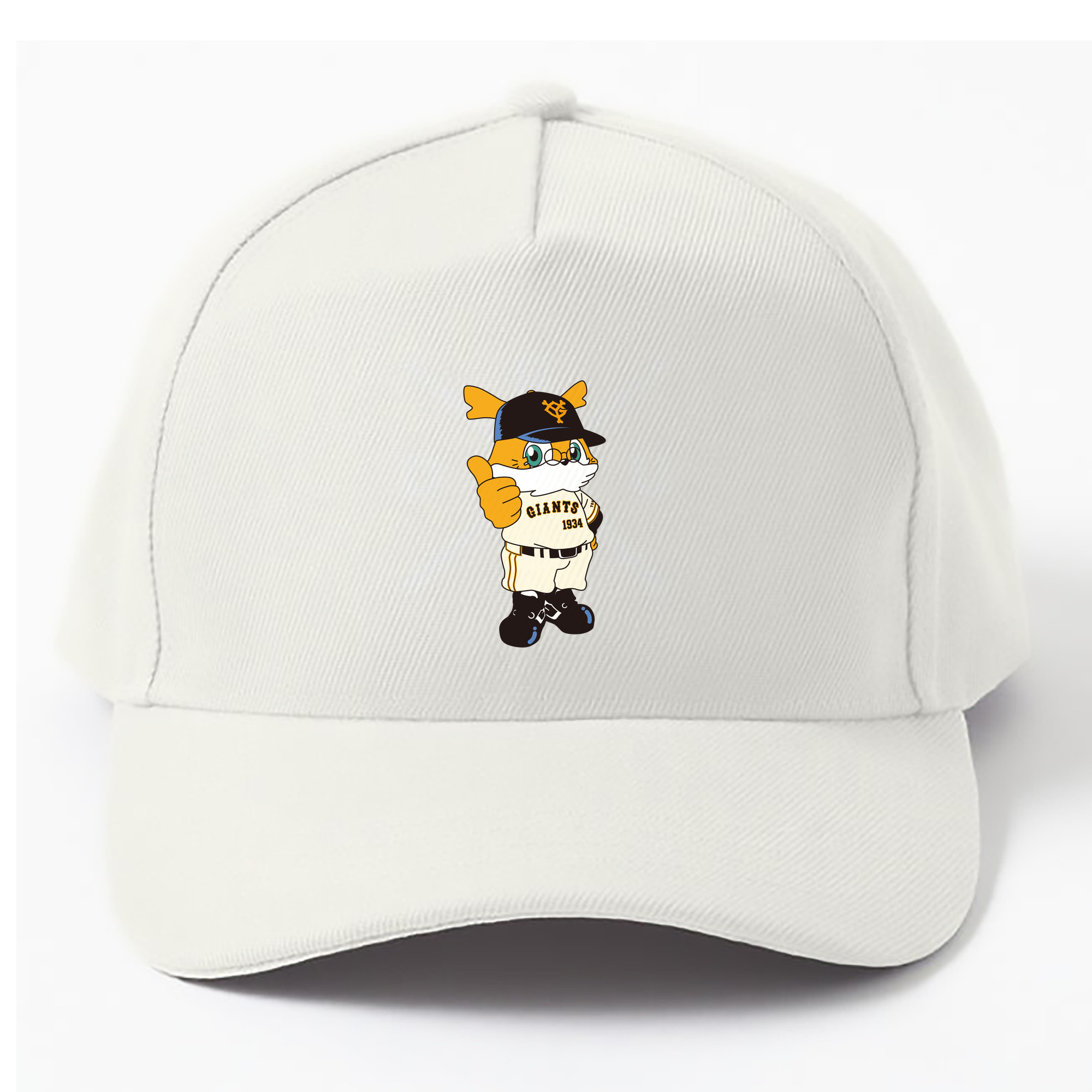 YOMIURI GIANTS MASCOT GRANDFATHER GIABBIT Logo - ベースボールキャップ ・ 綿100％ ・ 男女兼用 ・ スポーツ 帽子 ・ 日常使い 散歩 アウトドア 旅行用