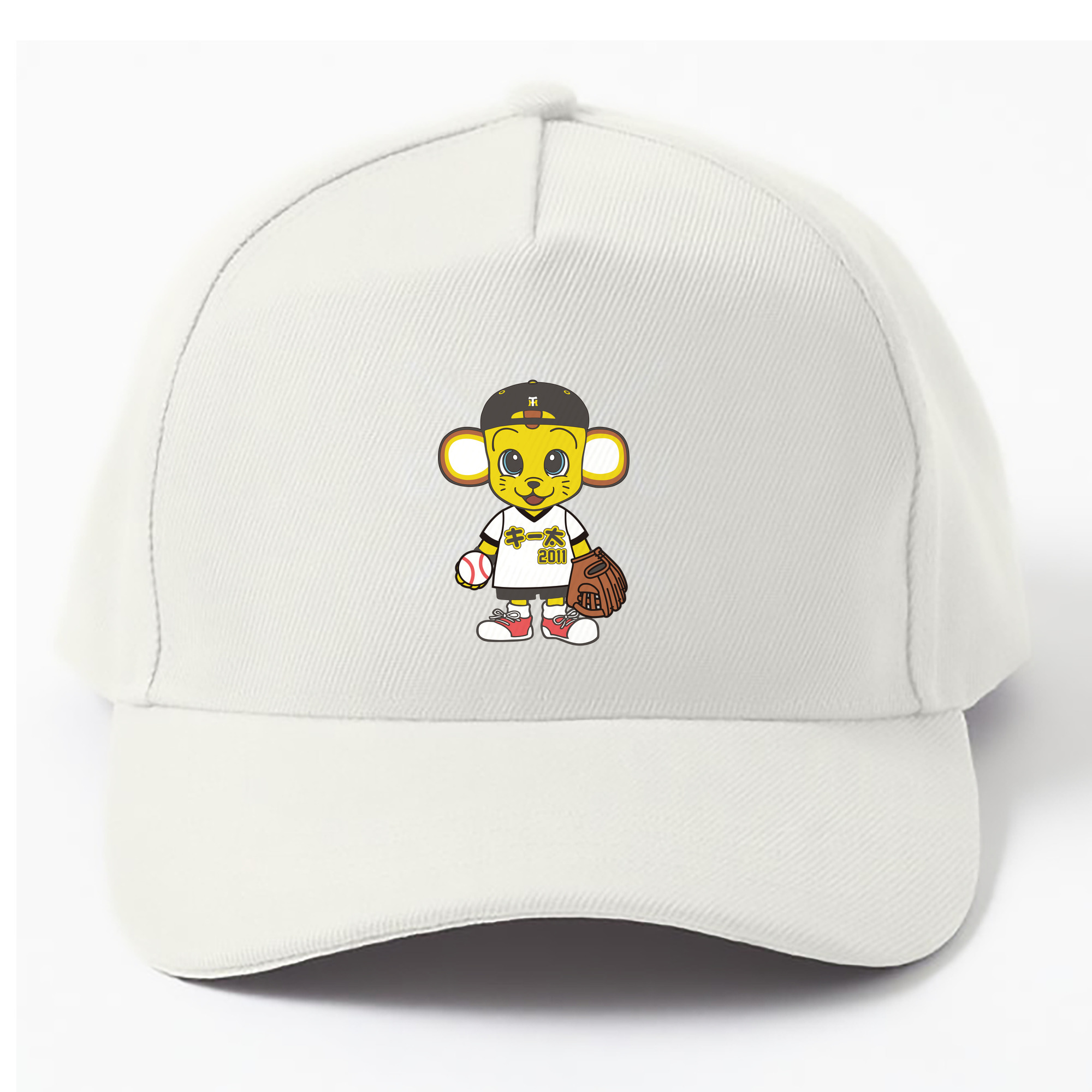 HANSHIN TIGERS MASCOT KITA APPLICATION HOT BISCUITS Logo - ベースボールキャップ ・ 綿100％ ・ 男女兼用 ・ スポーツ 帽子 ・ 日常使い 散歩 アウトドア 旅行用