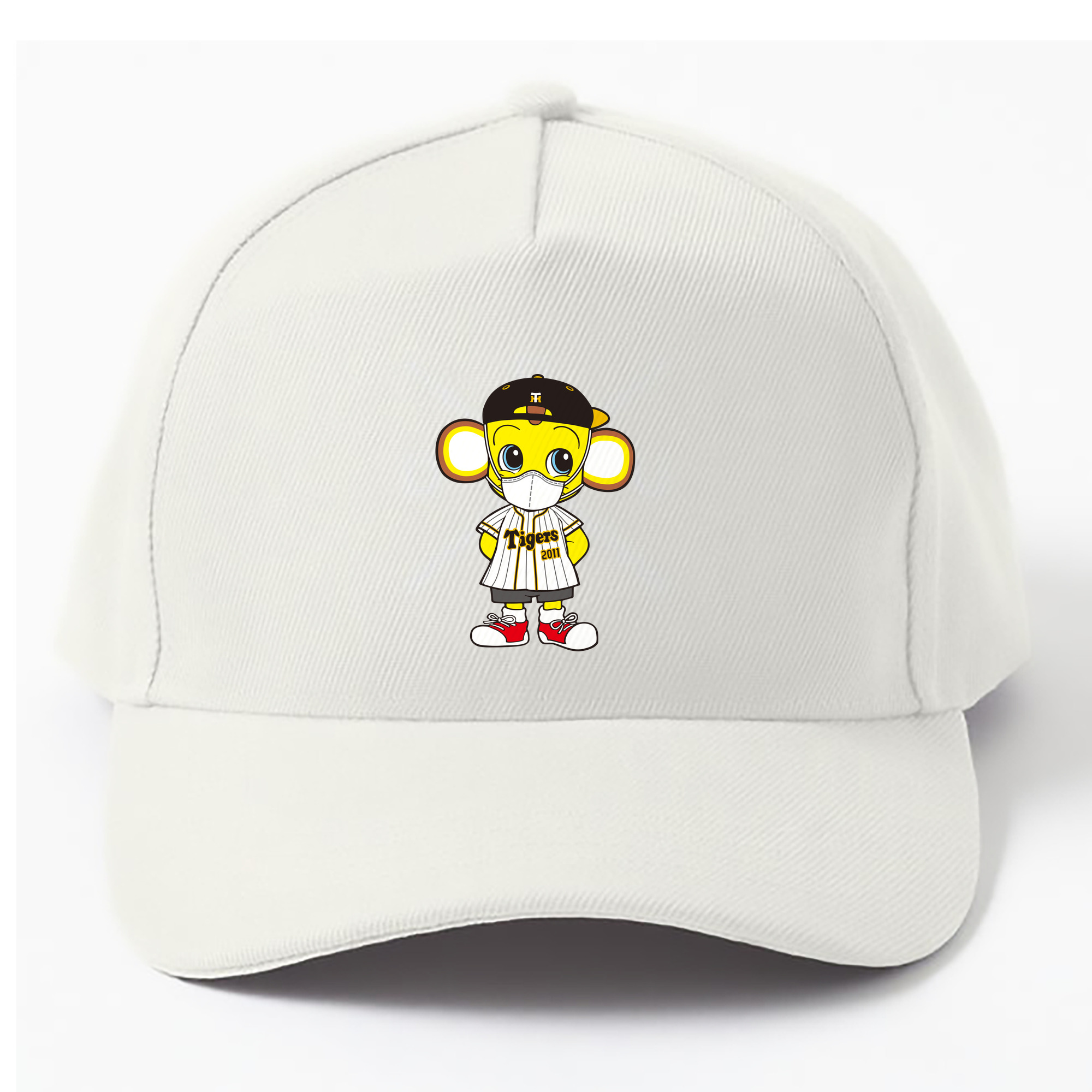 HANSHIN TIGERS MASCOT KITA APPLICATION MASK Logo - ベースボールキャップ ・ 綿100％ ・ 男女兼用 ・ スポーツ 帽子 ・ 日常使い 散歩 アウトドア 旅行用