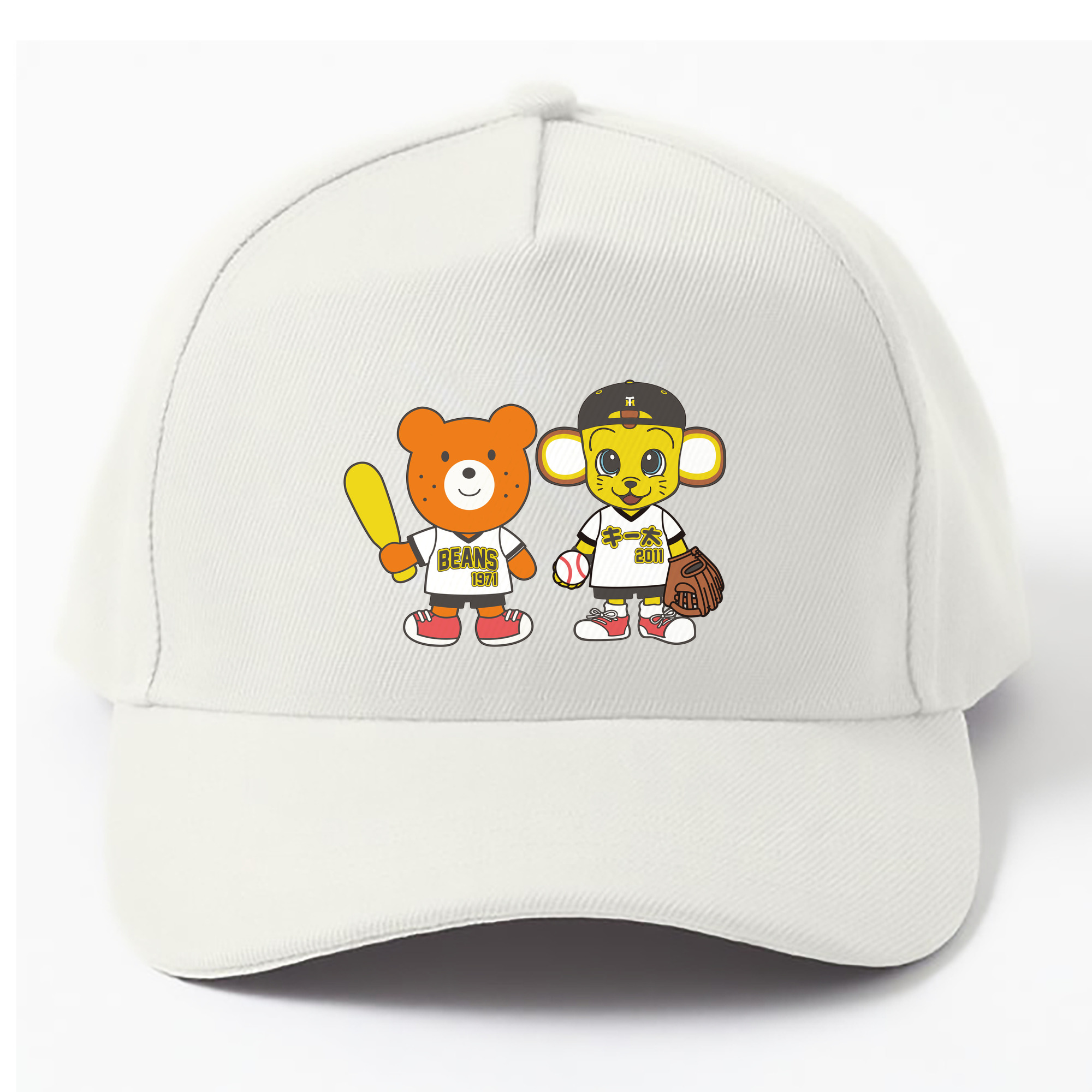 HANSHIN TIGERS HOT BISCUITS MIKIHOUSE KITA BEARS Logo - ベースボールキャップ ・ 綿100％ ・ 男女兼用 ・ スポーツ 帽子 ・ 日常使い 散歩 アウトドア 旅行用