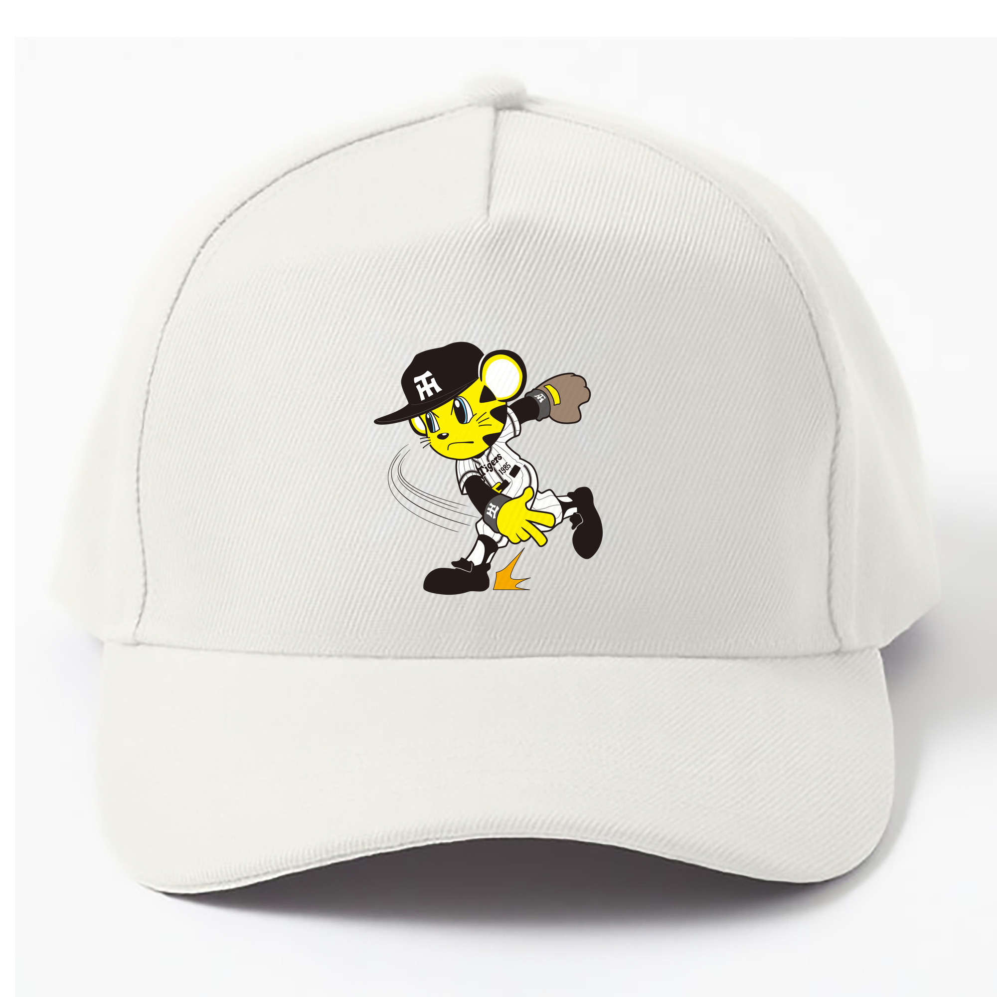 HANSHIN TIGERS MASCOT TO-LUCKY APPLICATION PITCHING 2015 Logo - ベースボールキャップ ・ 綿100％ ・ 男女兼用 ・ スポーツ 帽子 ・ 日常使い 散歩 アウトドア 旅行用
