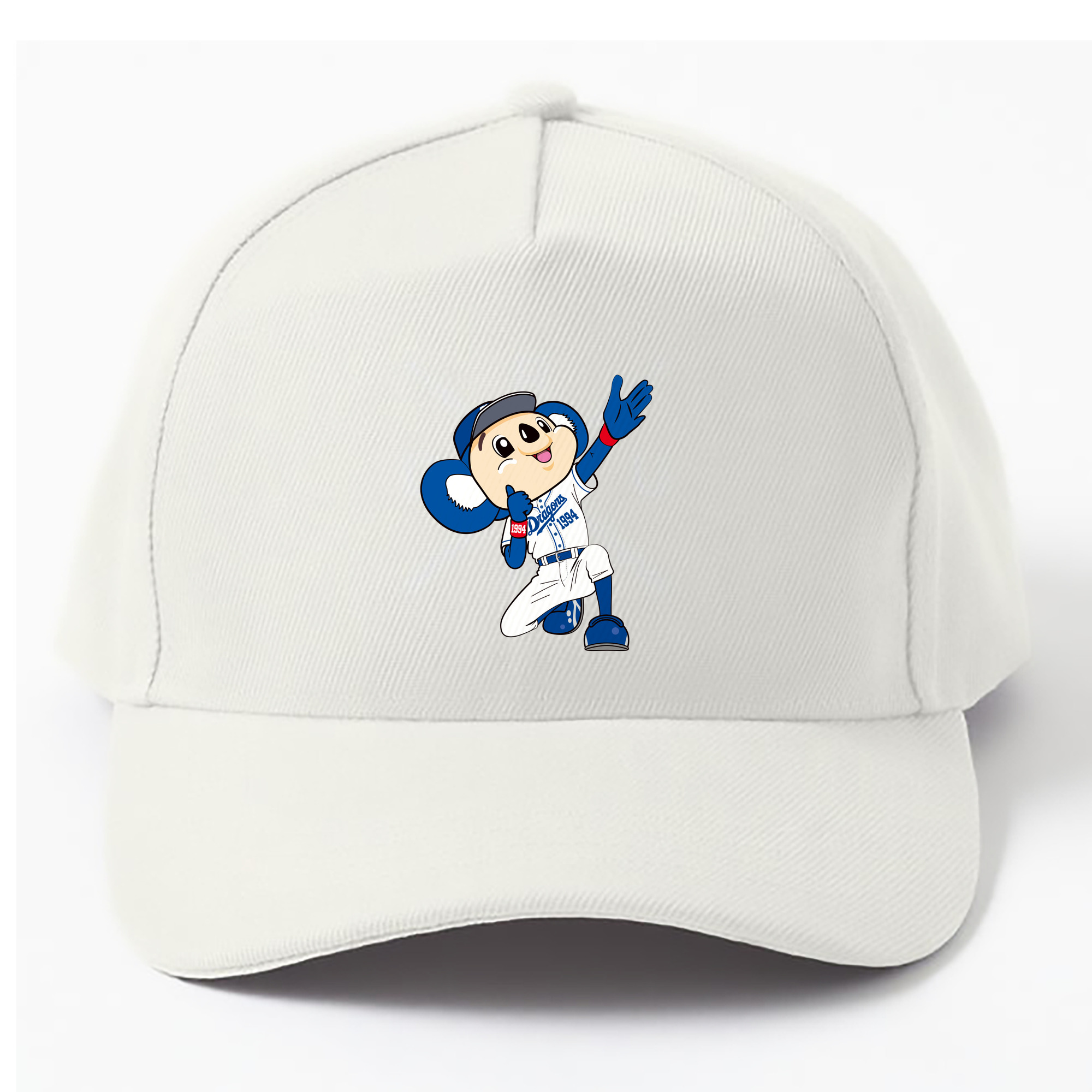 CHUNICHI DRAGONS MASCOT DOALA APPLICATION SHOUT WELCOME Logo - ベースボールキャップ ・ 綿100％ ・ 男女兼用 ・ スポーツ 帽子 ・ 日常使い 散歩 アウトドア 旅行用