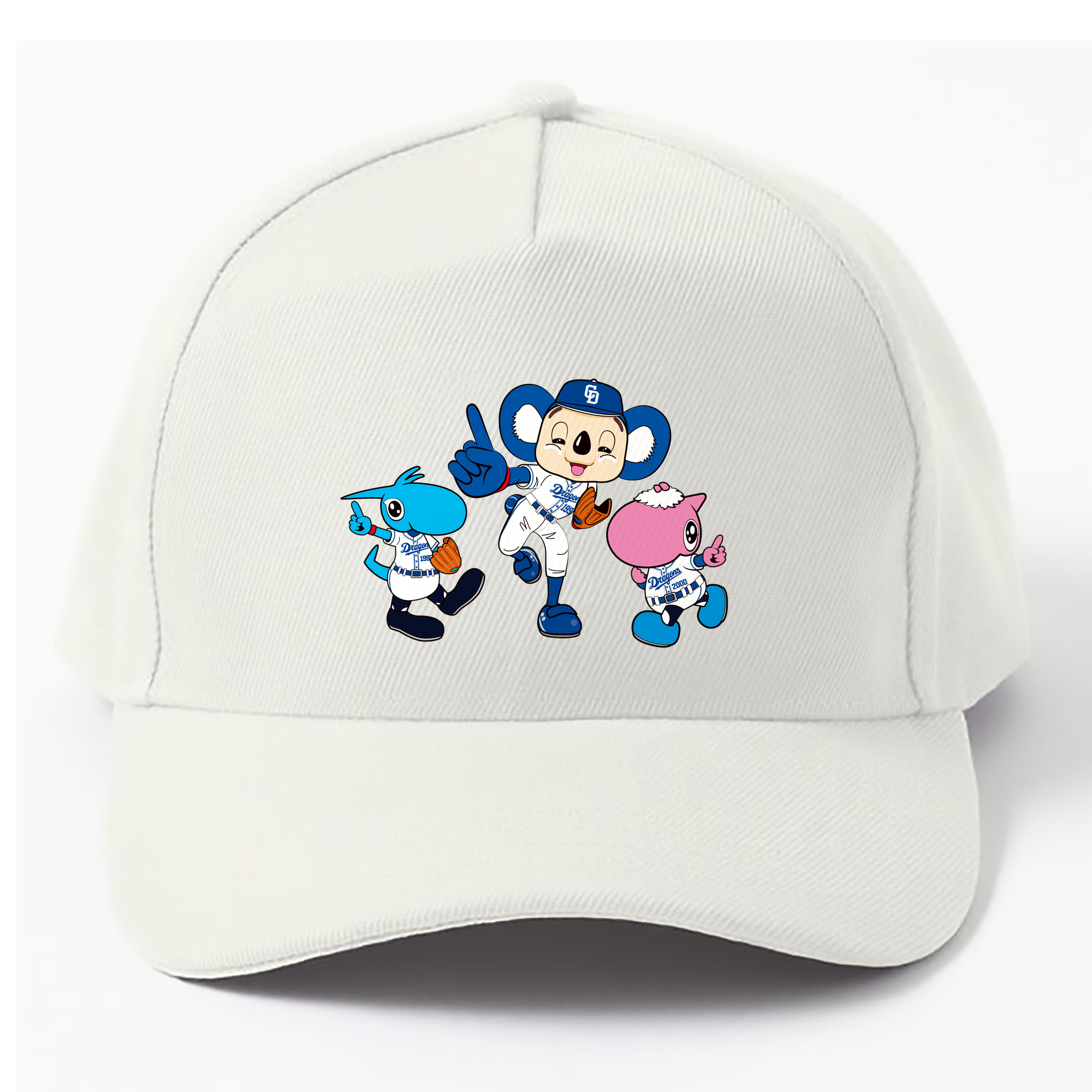 CHUNICHI DRAGONS MASCOT SHAOLON DOALA PAOLON APPLICATION Logo 1 - ベースボールキャップ ・ 綿100％ ・ 男女兼用 ・ スポーツ 帽子 ・ 日常使い 散歩 アウトドア 旅行用