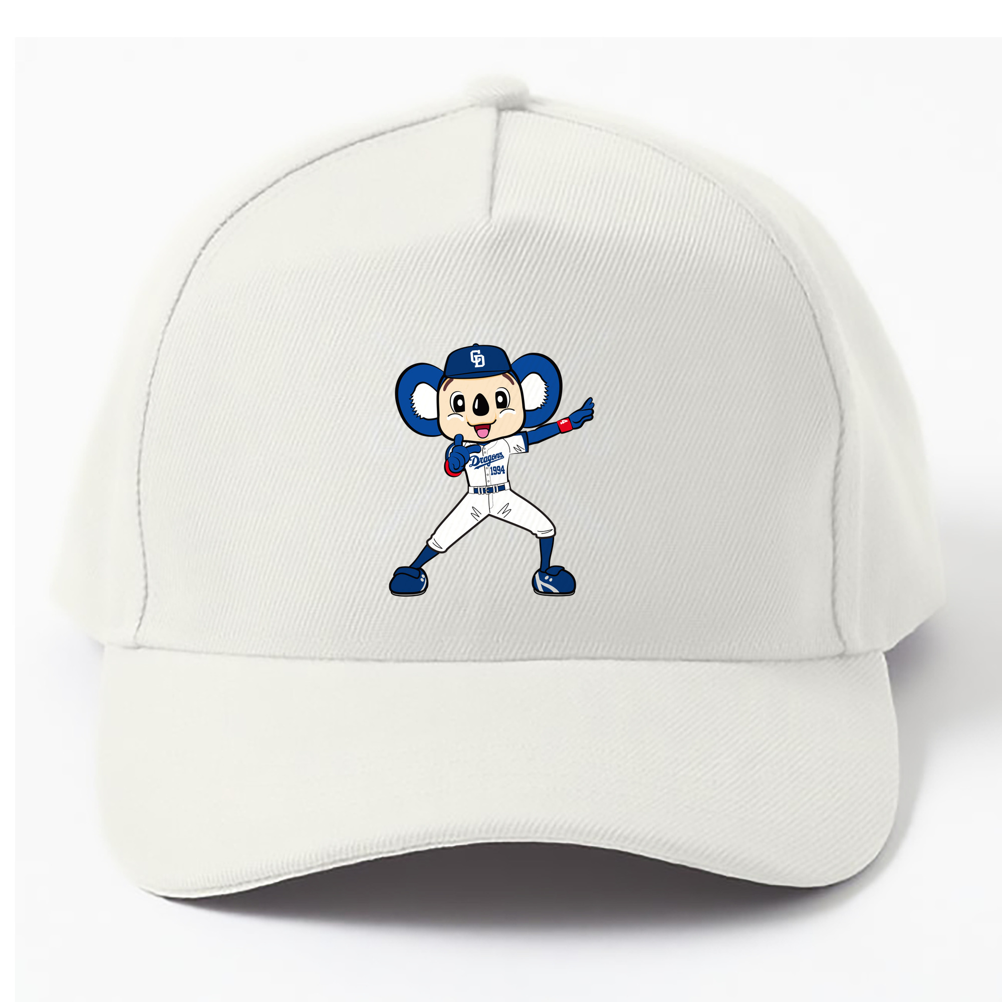 CHUNICHI DRAGONS MASCOT DOALA Logo - ベースボールキャップ ・ 綿100％ ・ 男女兼用 ・ スポーツ 帽子 ・ 日常使い 散歩 アウトドア 旅行用