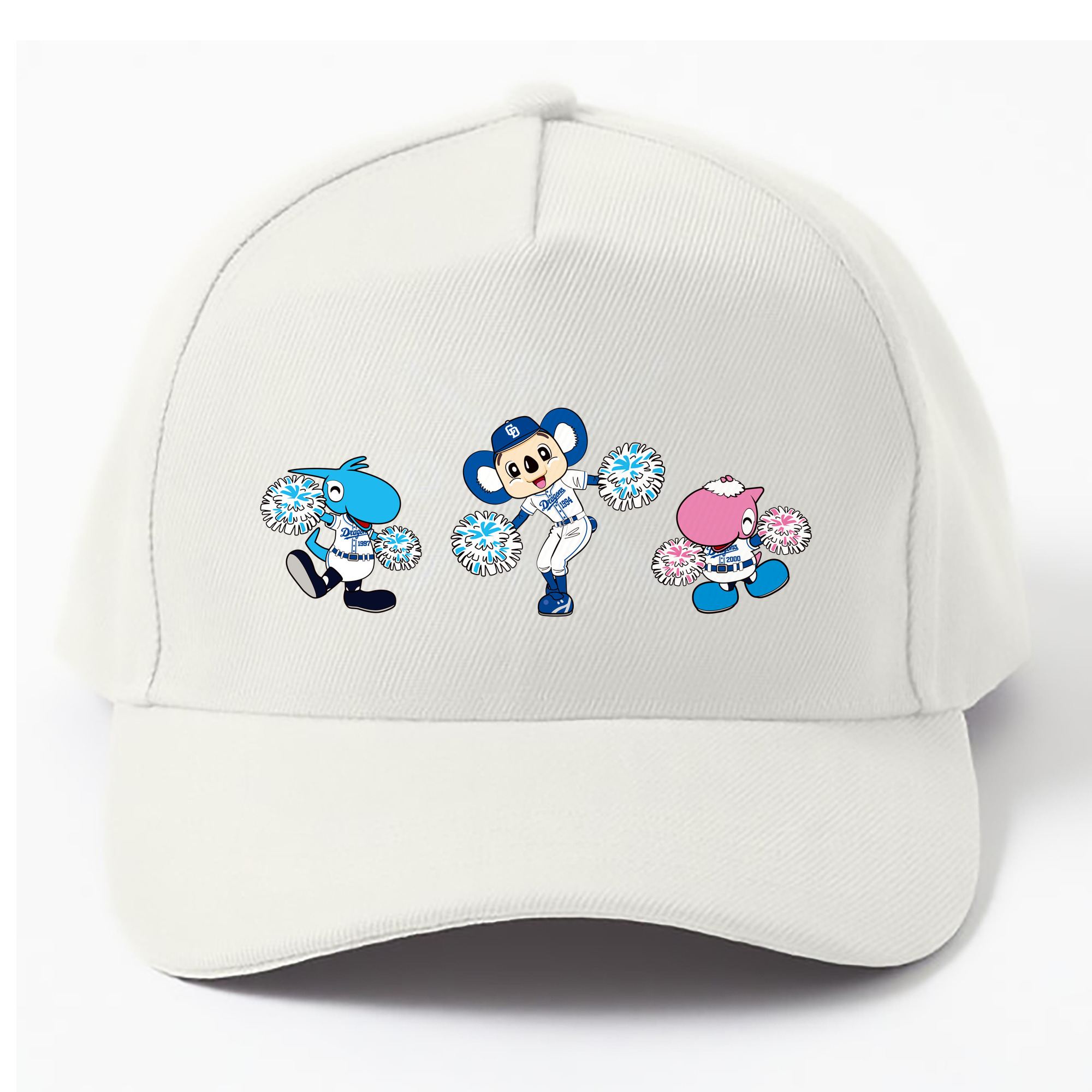 CHUNICHI DRAGONS MASCOT SHAOLON DOALA PAOLON APPLICATION JOINT CHEERING Logo - ベースボールキャップ ・ 綿100％ ・ 男女兼用 ・ スポーツ 帽子 ・ 日常使い 散歩 アウトドア 旅行用