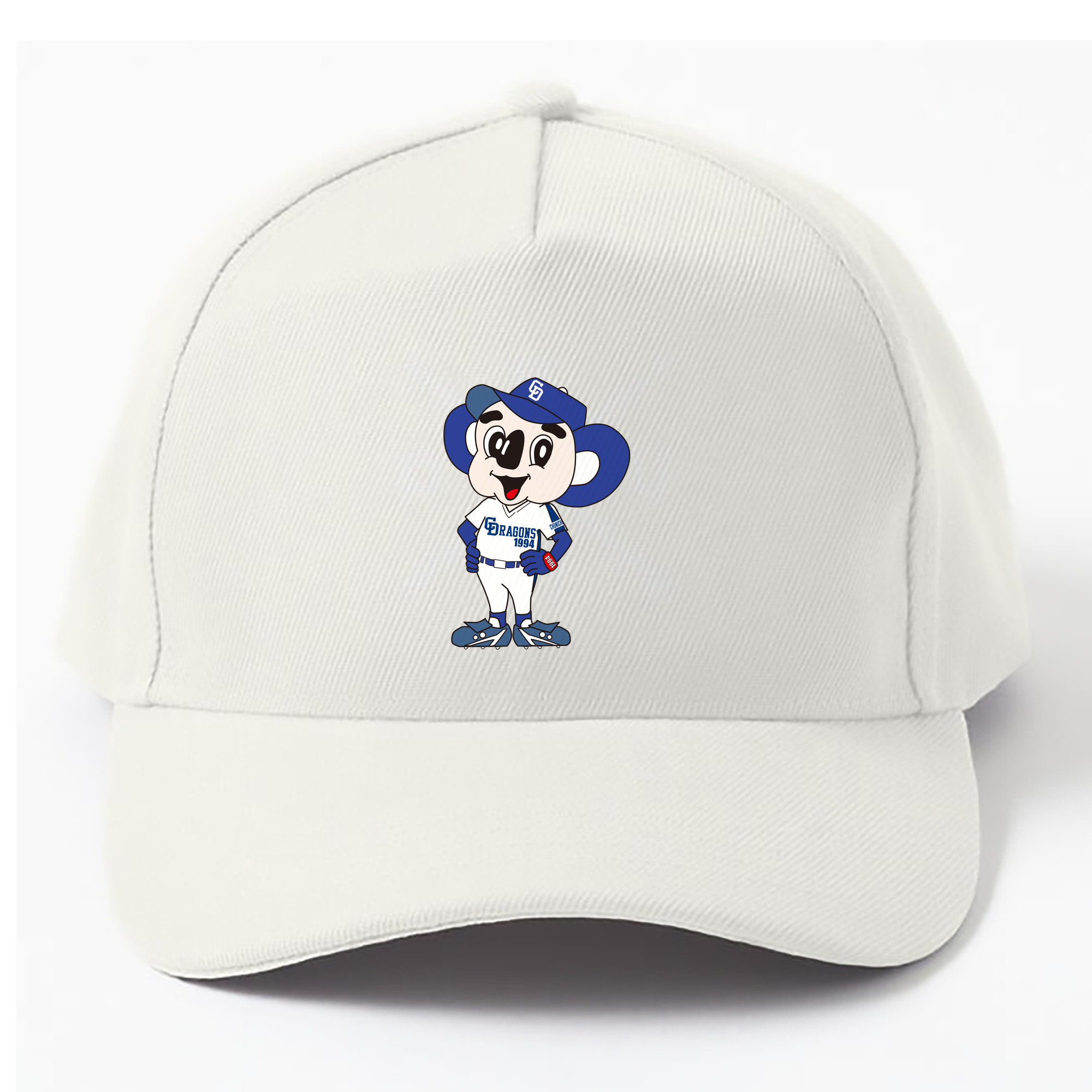 CHUNICHI DRAGONS MASCOT DOALA 2004 2011 HOME UNIFORM APPLICATION STANDING Logo - ベースボールキャップ ・ 綿100％ ・ 男女兼用 ・ スポーツ 帽子 ・ 日常使い 散歩 アウトドア 旅行用