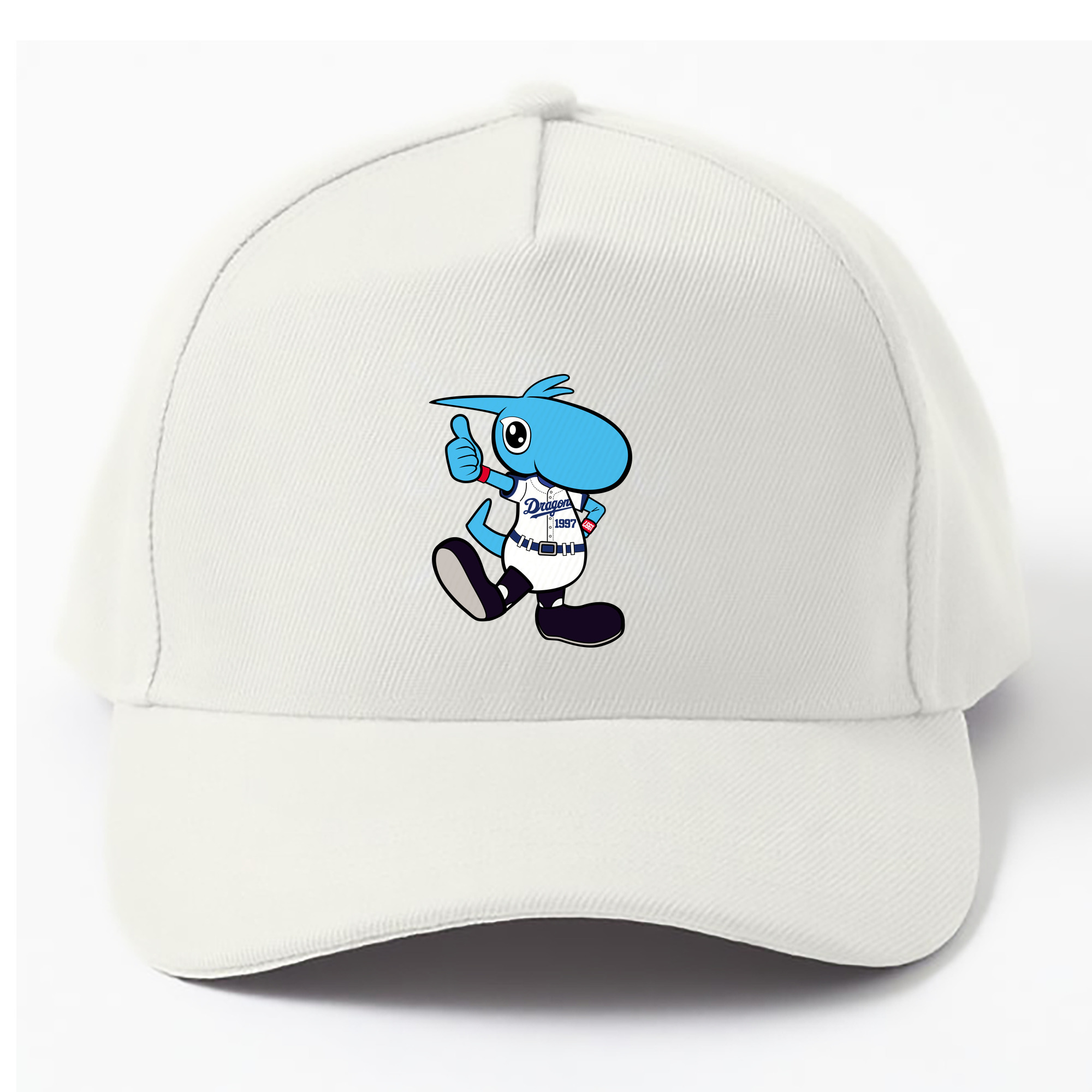 CHUNICHI DRAGONS MASCOT SHAOLON APPLICATION 2017 2018 HOME UNIFORM THUMBS UP Logo - ベースボールキャップ ・ 綿100％ ・ 男女兼用 ・ スポーツ 帽子 ・ 日常使い 散歩 アウトドア 旅行用