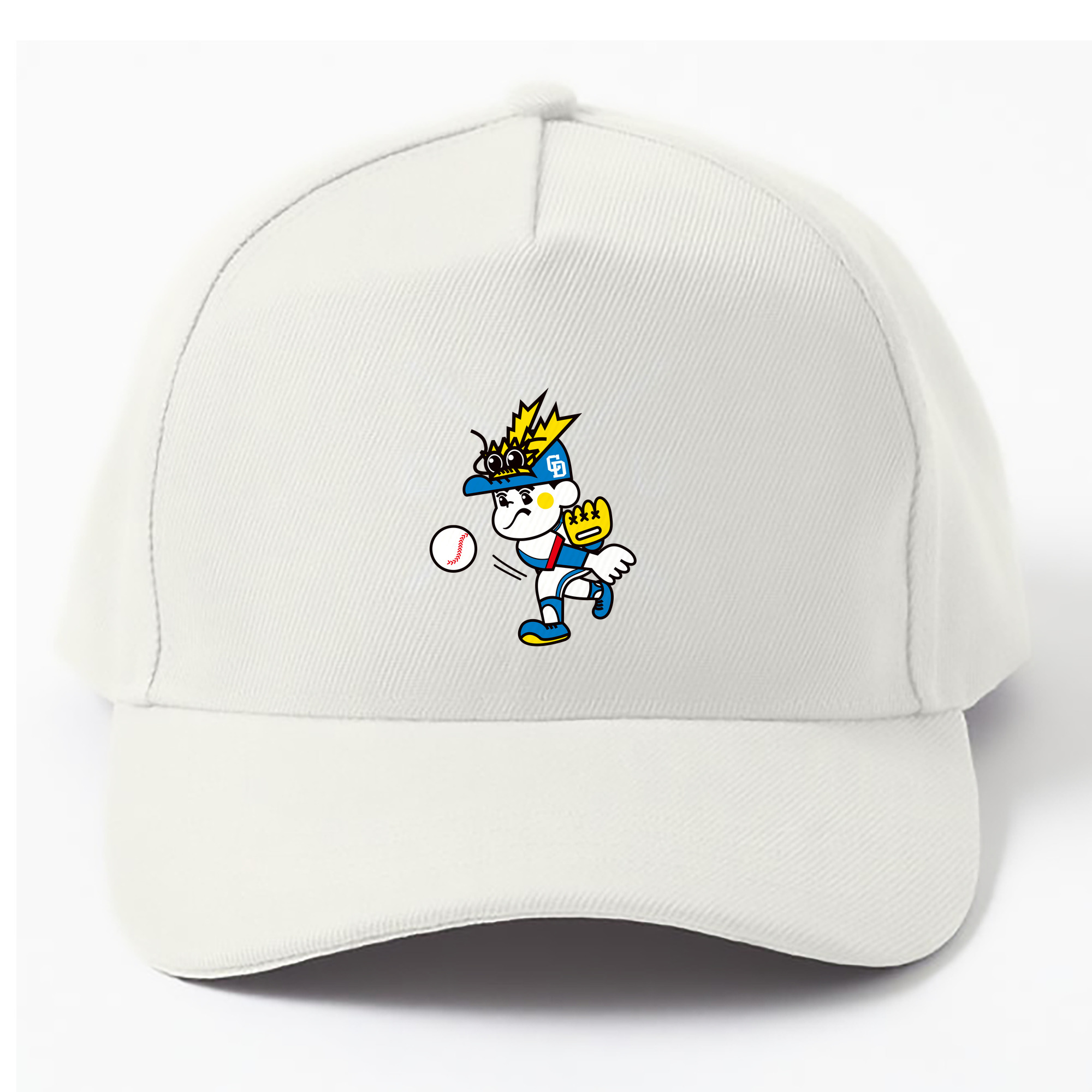 CHUNICHI DRAGONS MASCOT DORABOUYA APPLICATION PITCHING Logo - ベースボールキャップ ・ 綿100％ ・ 男女兼用 ・ スポーツ 帽子 ・ 日常使い 散歩 アウトドア 旅行用