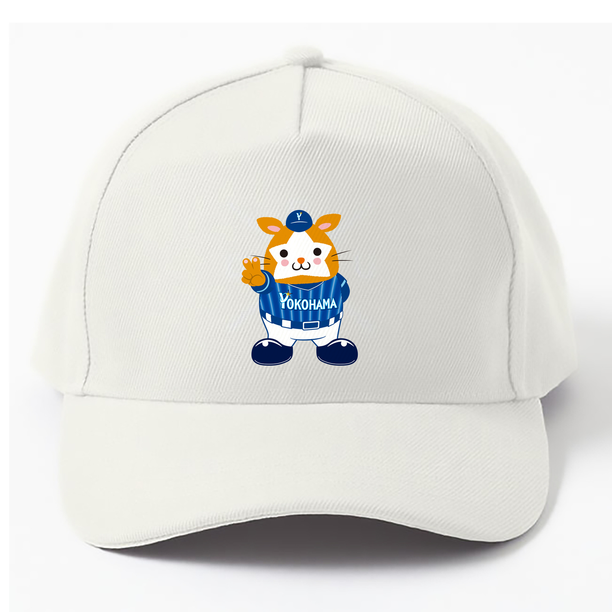 YOKOHAMA DeNA BAYSTARS MASCOT DB.STARMAN AWAY UNIFORM Logo - ベースボールキャップ ・ 綿100％ ・ 男女兼用 ・ スポーツ 帽子 ・ 日常使い 散歩 アウトドア 旅行用