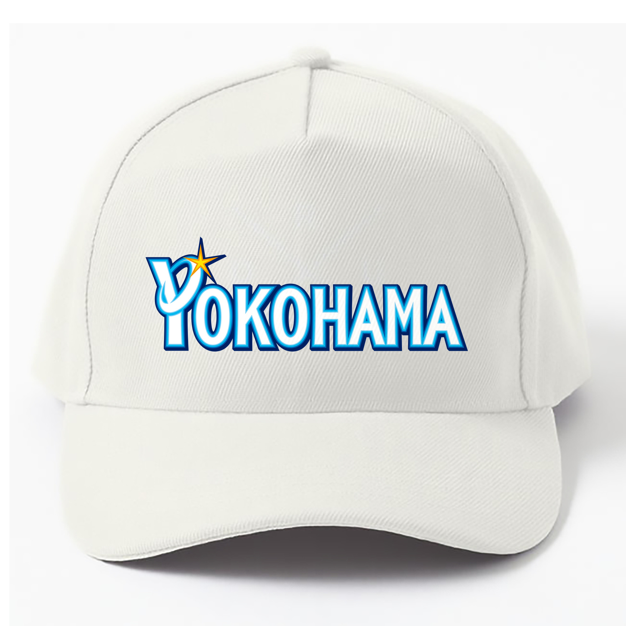 YOKOHAMA DeNA BAYSTARS WORDMARK YOKOHAMA - ベースボールキャップ ・ 綿100％ ・ 男女兼用 ・ スポーツ 帽子 ・ 日常使い 散歩 アウトドア 旅行用