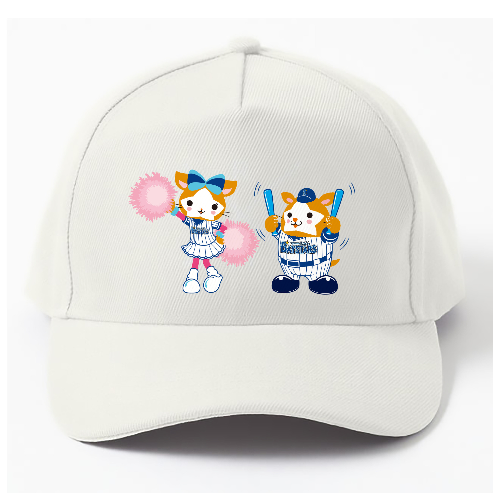 YOKOHAMA DeNA BAYSTARS MASCOT DB.KIRARA DB.STARMAN APPLICATION SURPORT Logo - ベースボールキャップ ・ 綿100％ ・ 男女兼用 ・ スポーツ 帽子 ・ 日常使い 散歩 アウトドア 旅行用