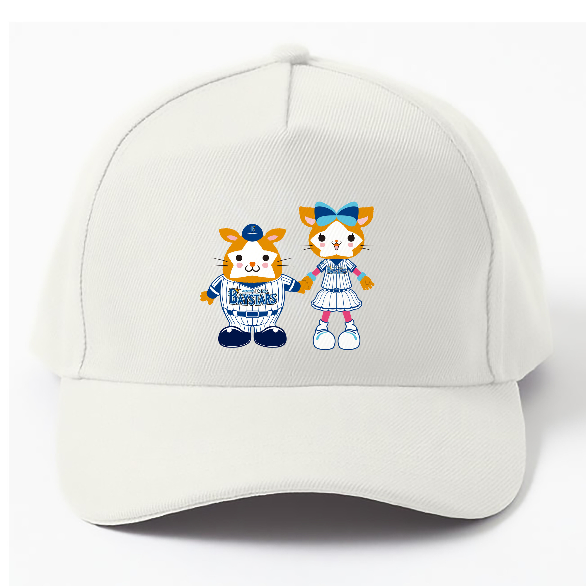 YOKOHAMA DeNA BAYSTARS MASCOT DB.STARMAN DB.KIRARA APPLICATION WITH TOGETHER Logo - ベースボールキャップ ・ 綿100％ ・ 男女兼用 ・ スポーツ 帽子 ・ 日常使い 散歩 アウトドア 旅行用