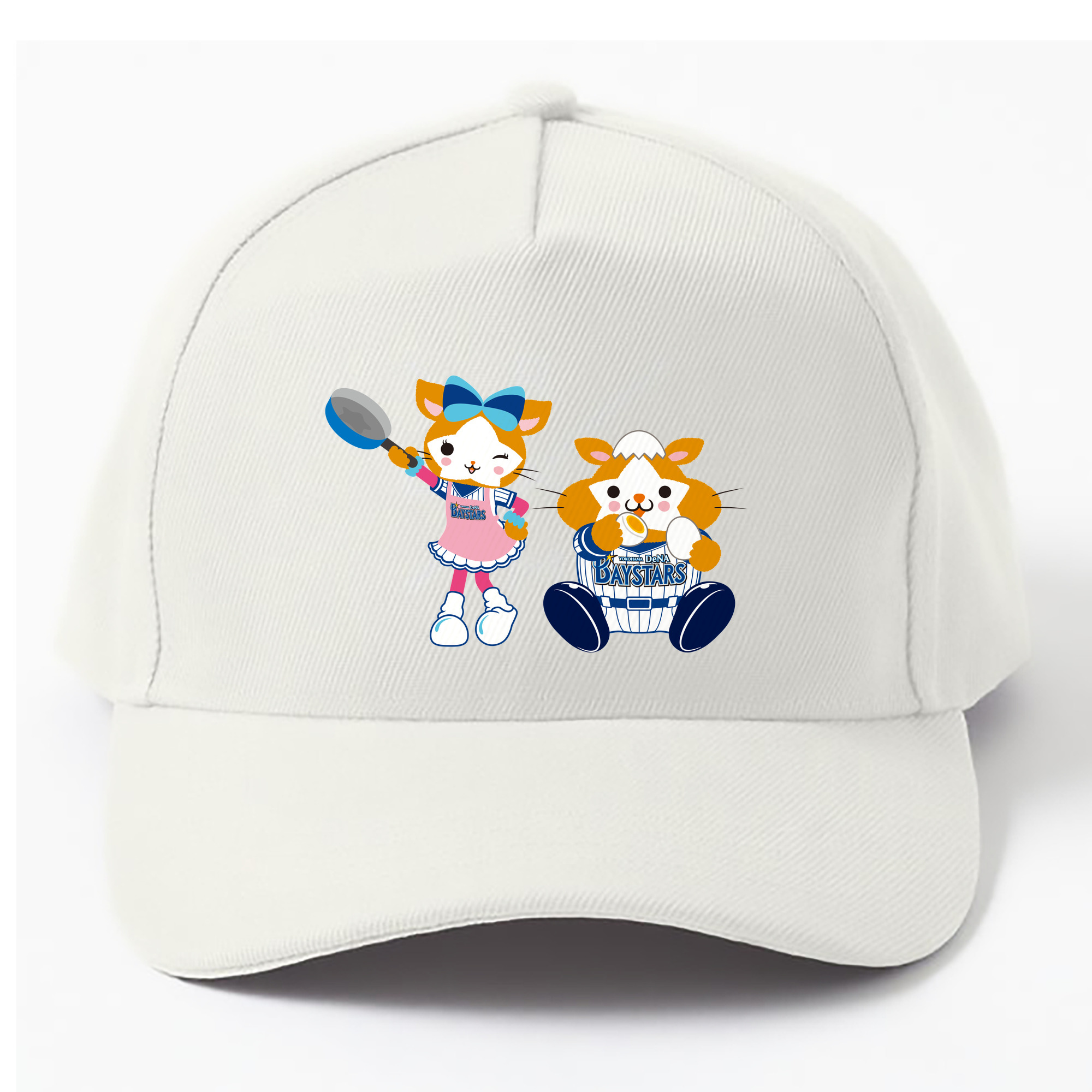 YOKOHAMA DeNA BAYSTARS MASCOT DB.STARMAN DB.KIRARA APPLICATION COOKING EATING Logo - ベースボールキャップ ・ 綿100％ ・ 男女兼用 ・ スポーツ 帽子 ・ 日常使い 散歩 アウトドア 旅行用