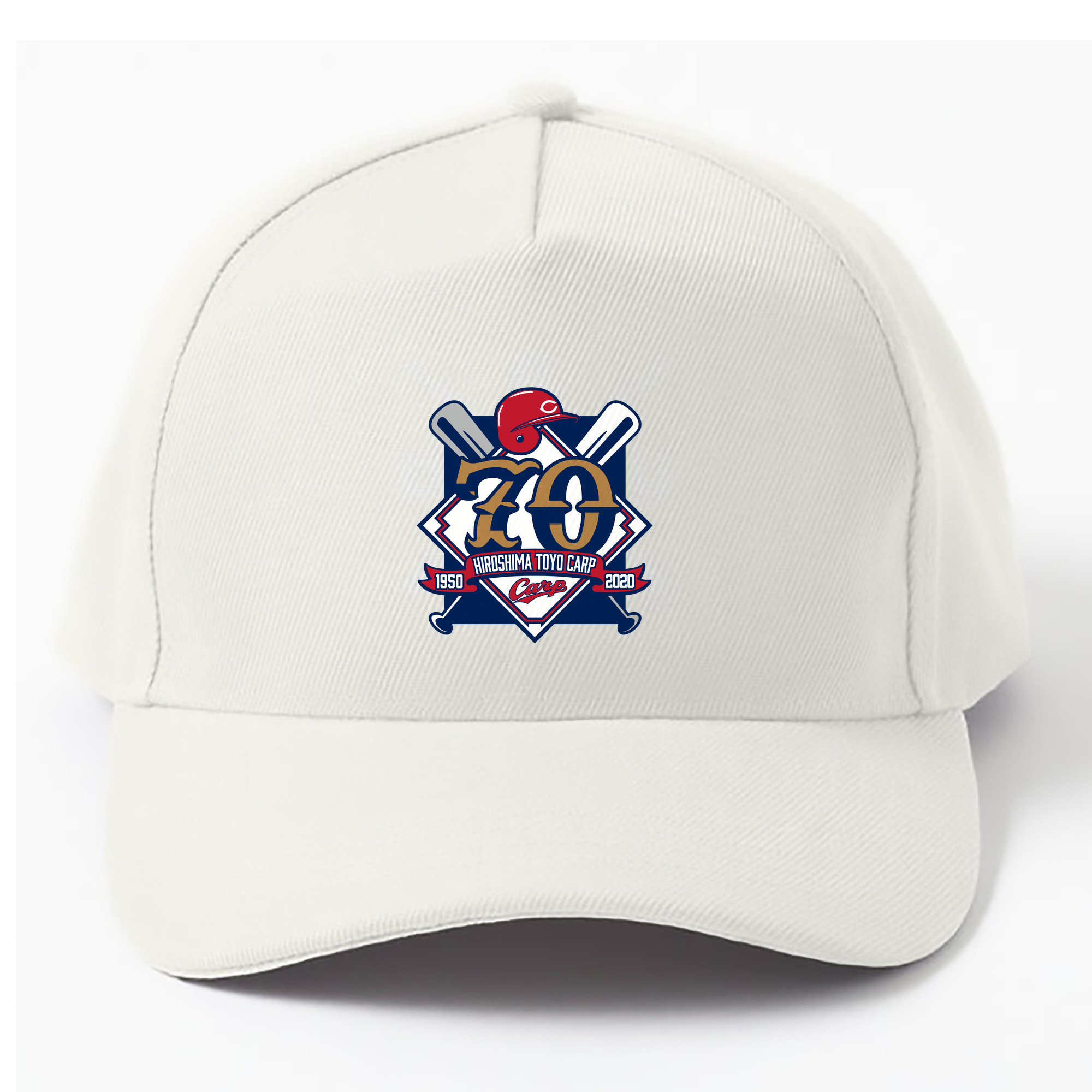 HIROSHIMA TOYO CARP 70TH ANNIVERSARY Logo - ベースボールキャップ ・ 綿100％ ・ 男女兼用 ・ スポーツ 帽子 ・ 日常使い 散歩 アウトドア 旅行用