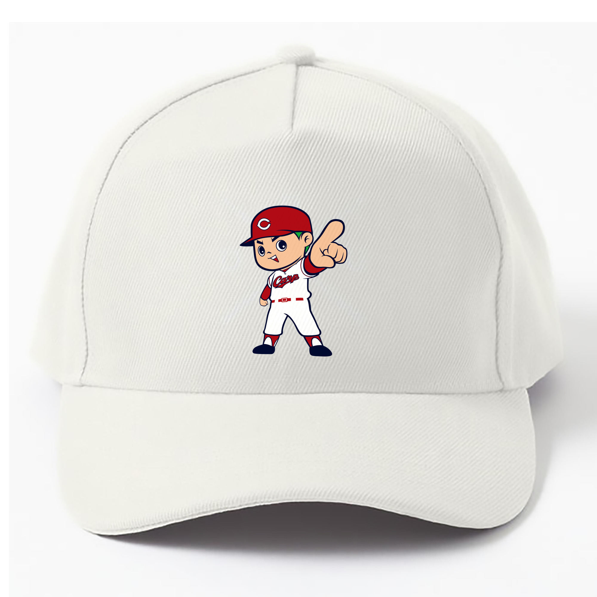 HIROSHIMA TOYO CARP MASCOT CARP BOYA 2023 HOME UNIFORM APPLICATION INDICIATION Logo - ベースボールキャップ ・ 綿100％ ・ 男女兼用 ・ スポーツ 帽子 ・ 日常使い 散歩 アウトドア 旅行用